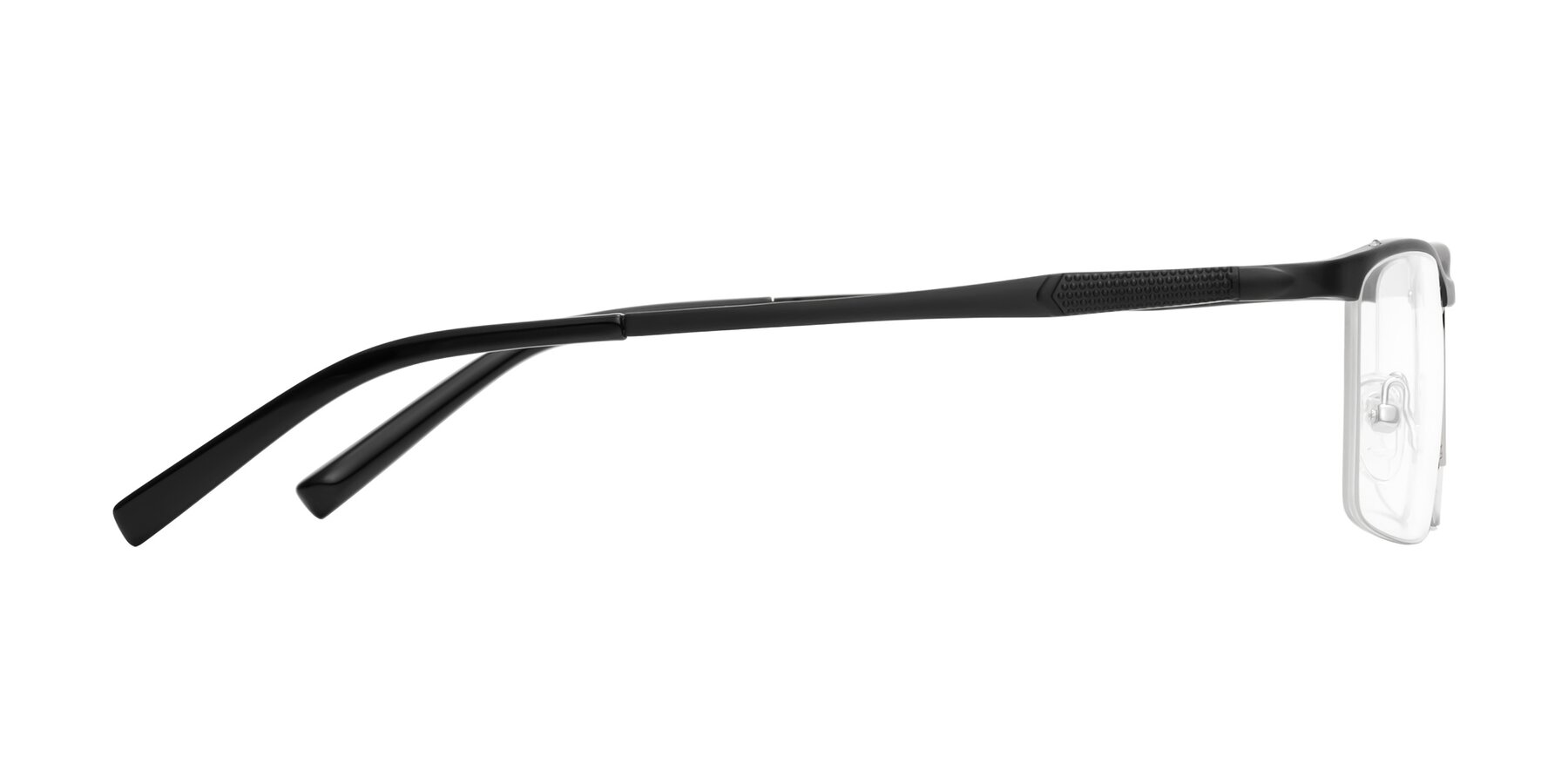 Side of CX6303 in Black with Clear Reading Eyeglass Lenses