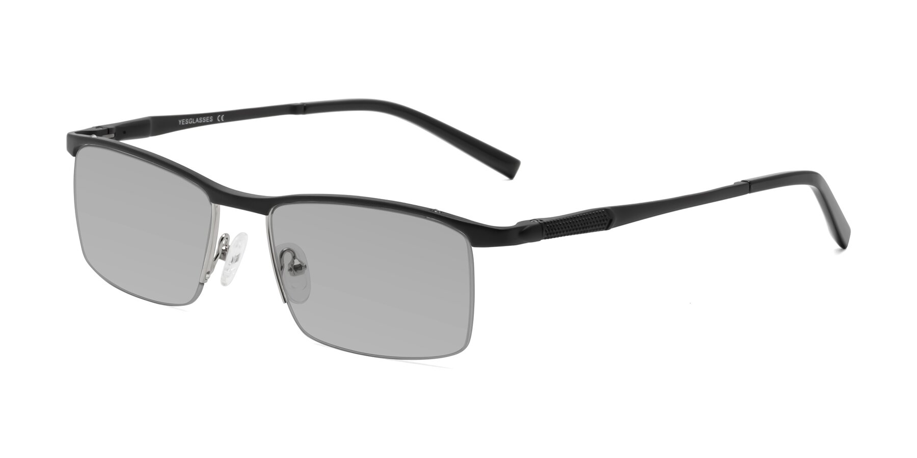 Angle of CX6303 in Black with Light Gray Tinted Lenses