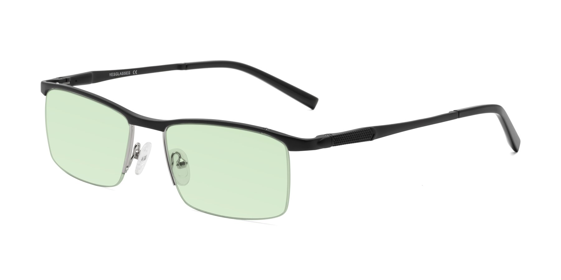 Angle of CX6303 in Black with Light Green Tinted Lenses