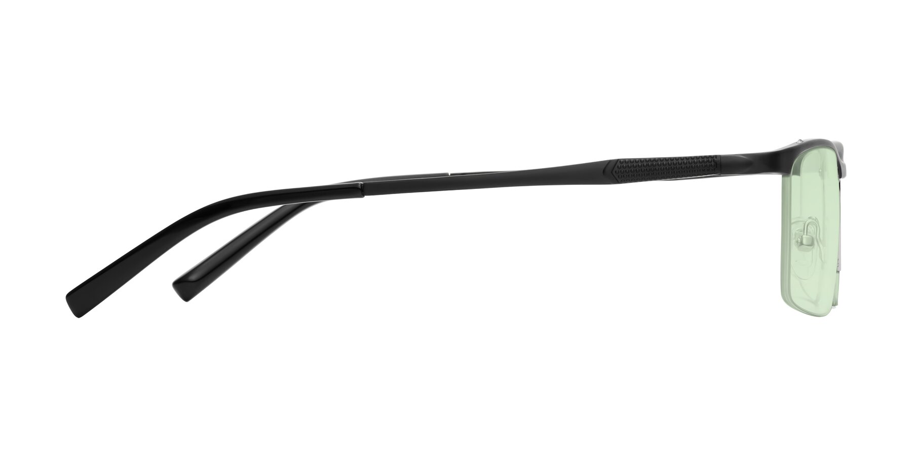Side of CX6303 in Black with Light Green Tinted Lenses
