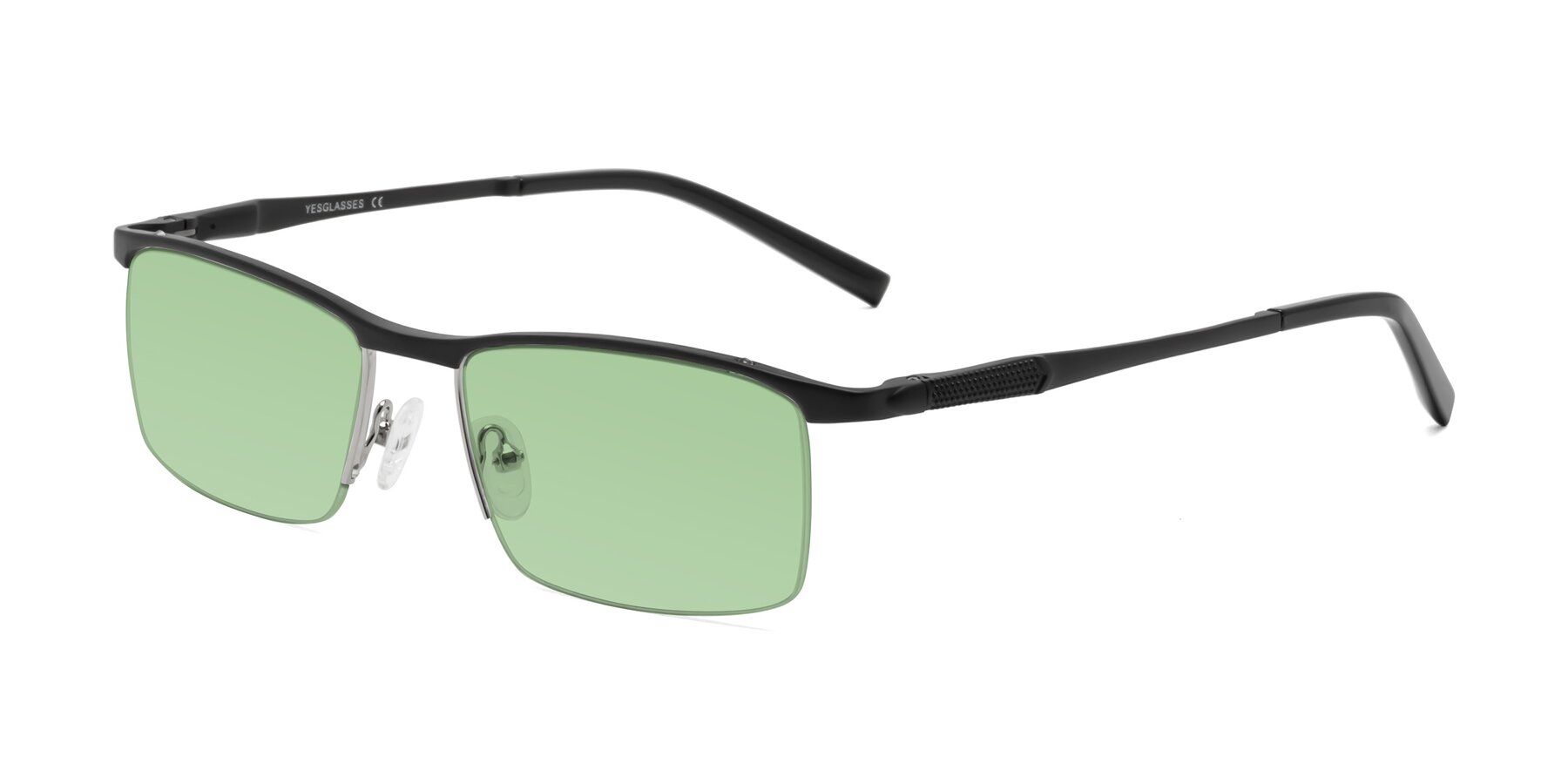 Angle of CX6303 in Black with Medium Green Tinted Lenses