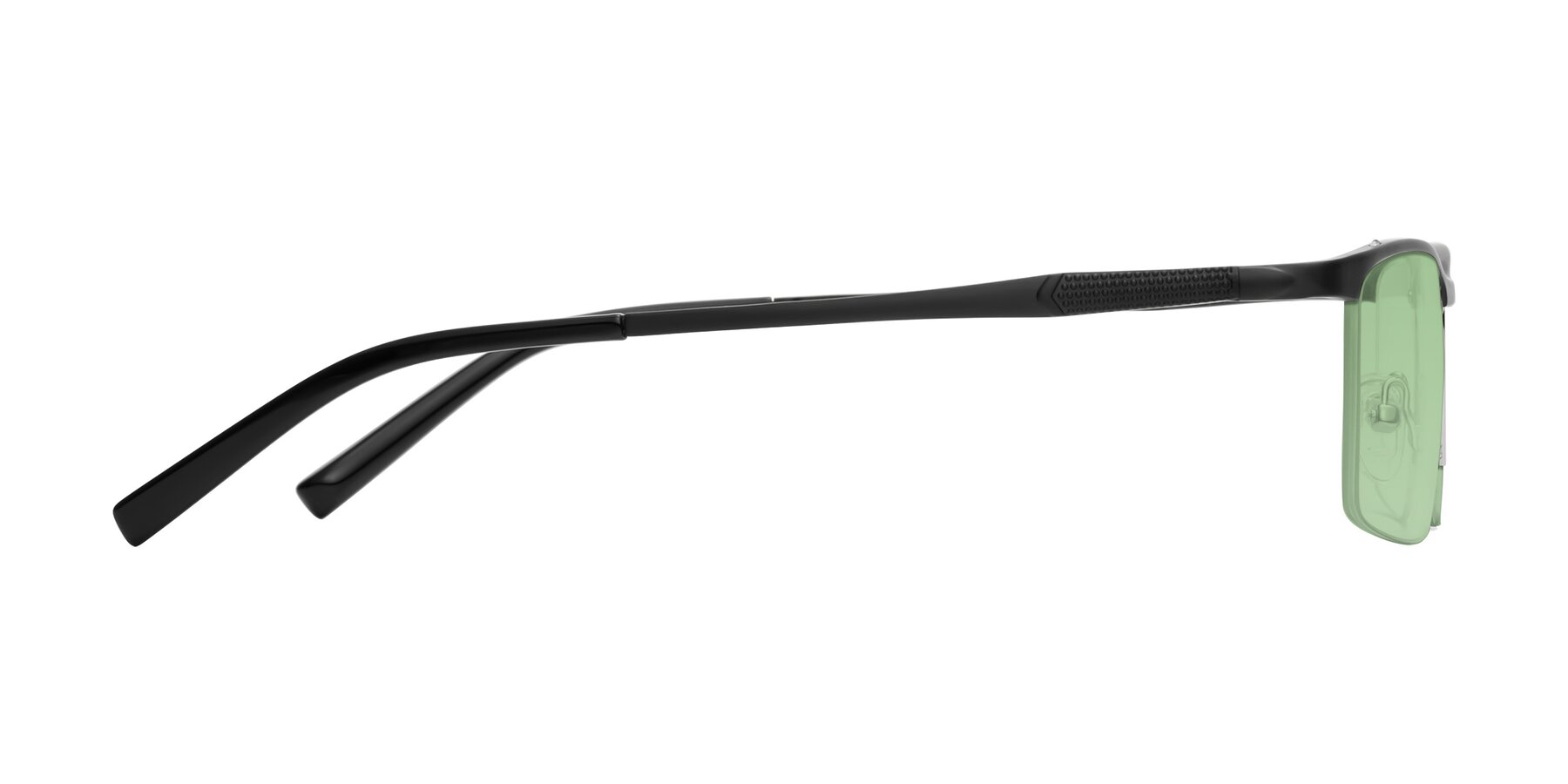 Side of CX6303 in Black with Medium Green Tinted Lenses