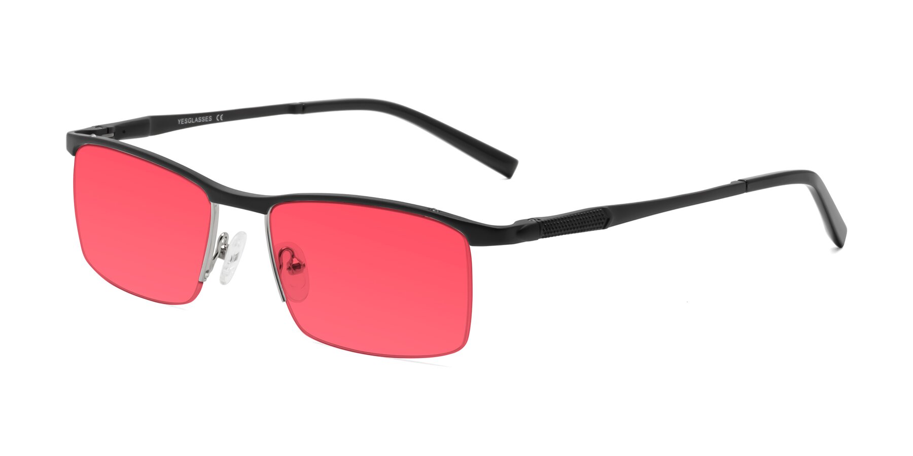 Angle of CX6303 in Black with Red Tinted Lenses