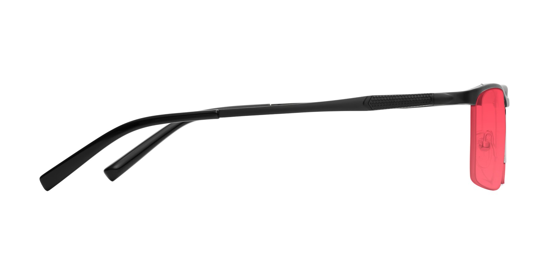 Side of CX6303 in Black with Red Tinted Lenses