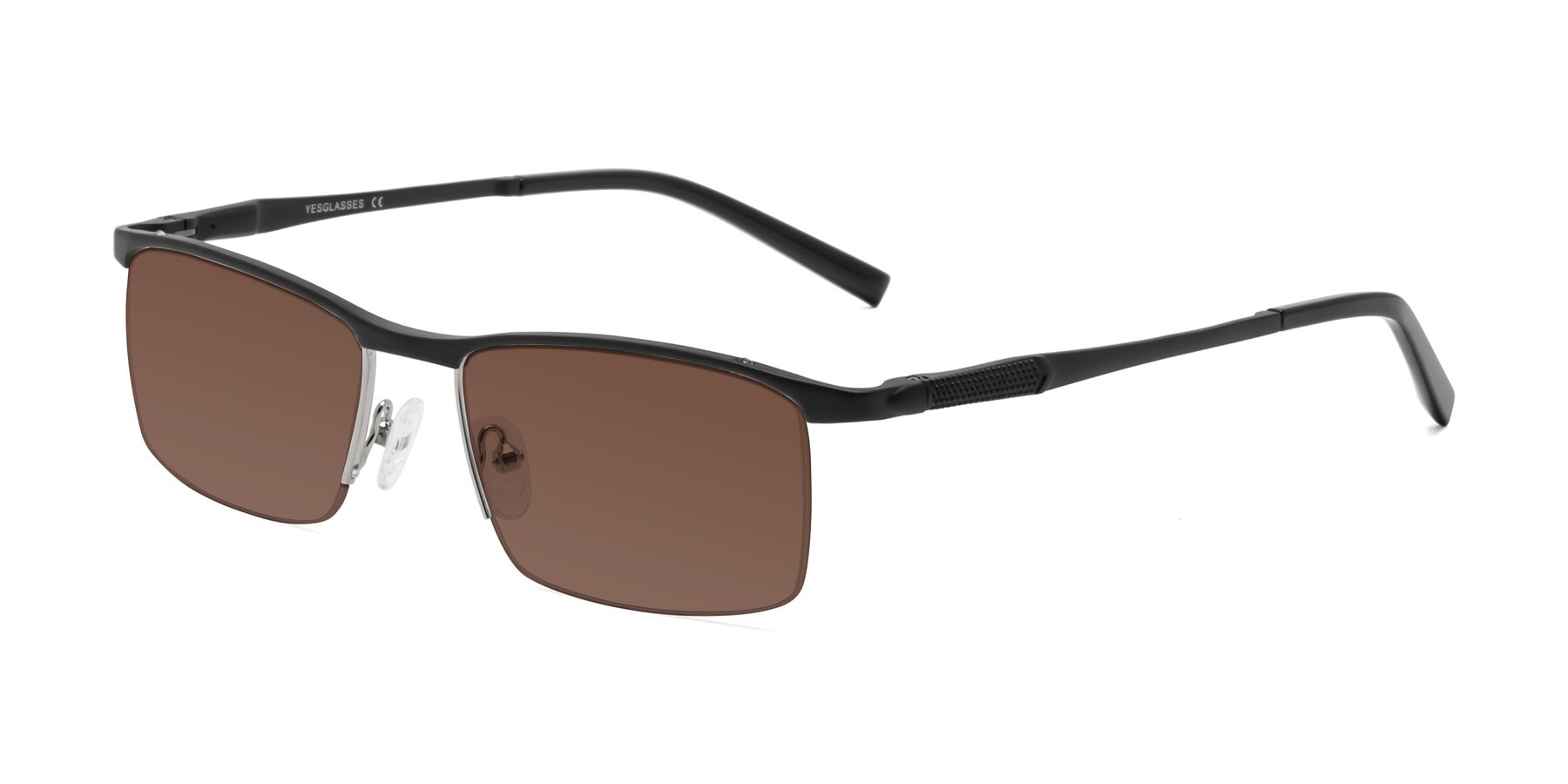 Angle of CX6303 in Black with Brown Tinted Lenses