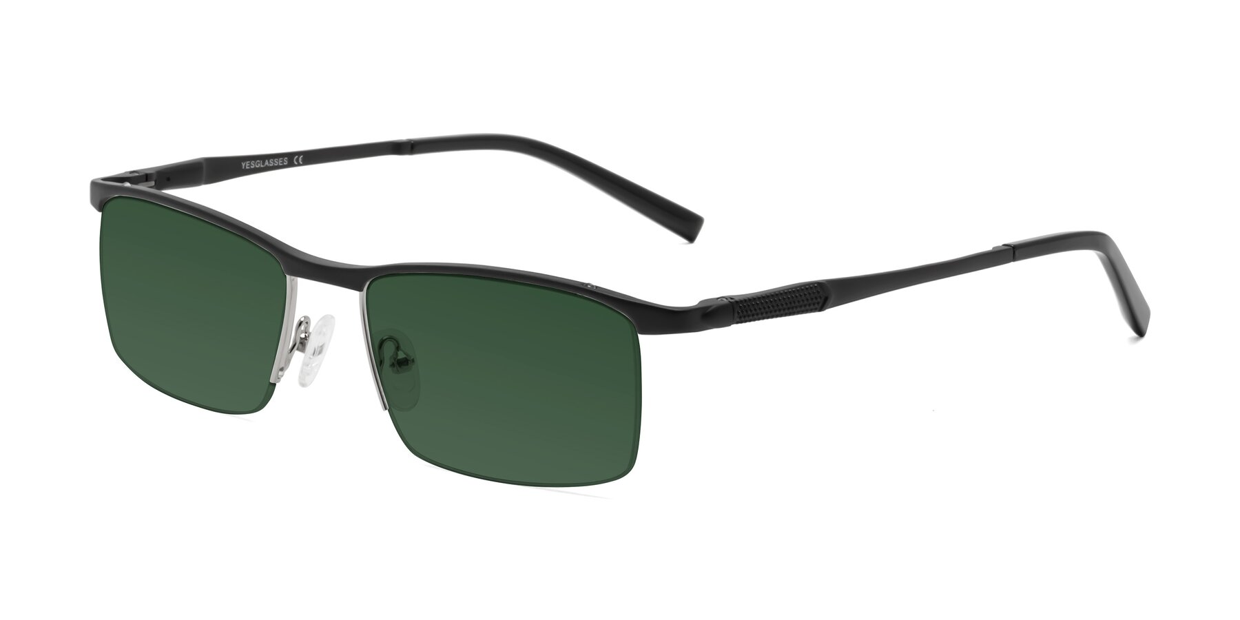Angle of CX6303 in Black with Green Tinted Lenses