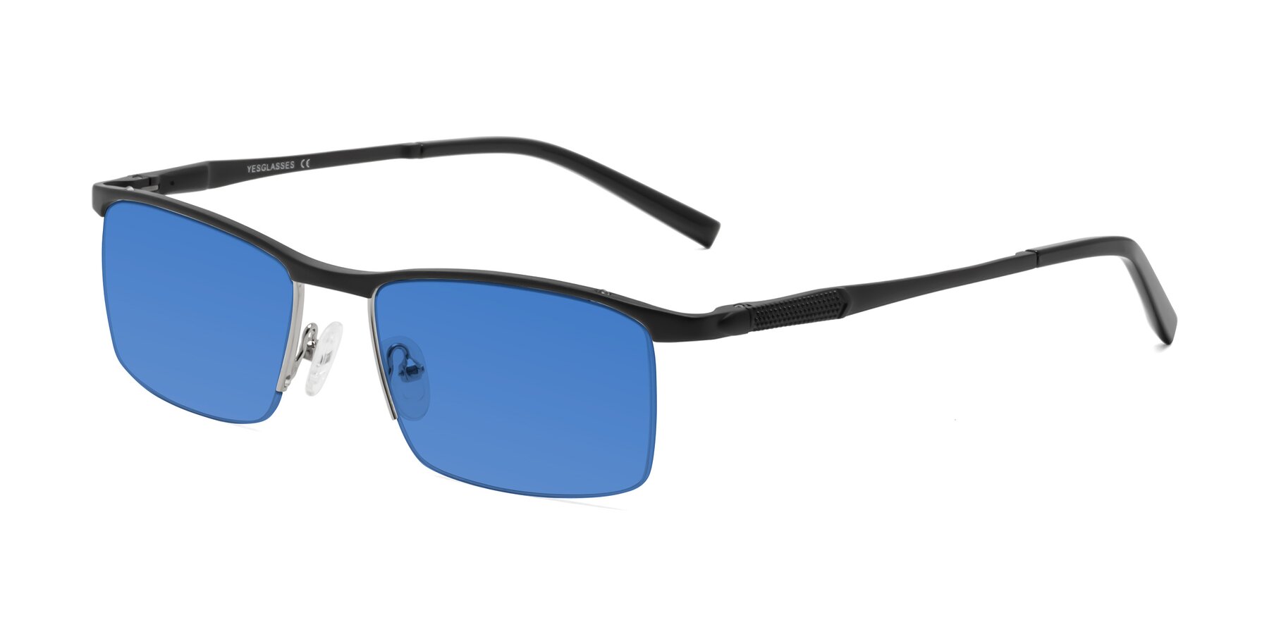 Angle of CX6303 in Black with Blue Tinted Lenses