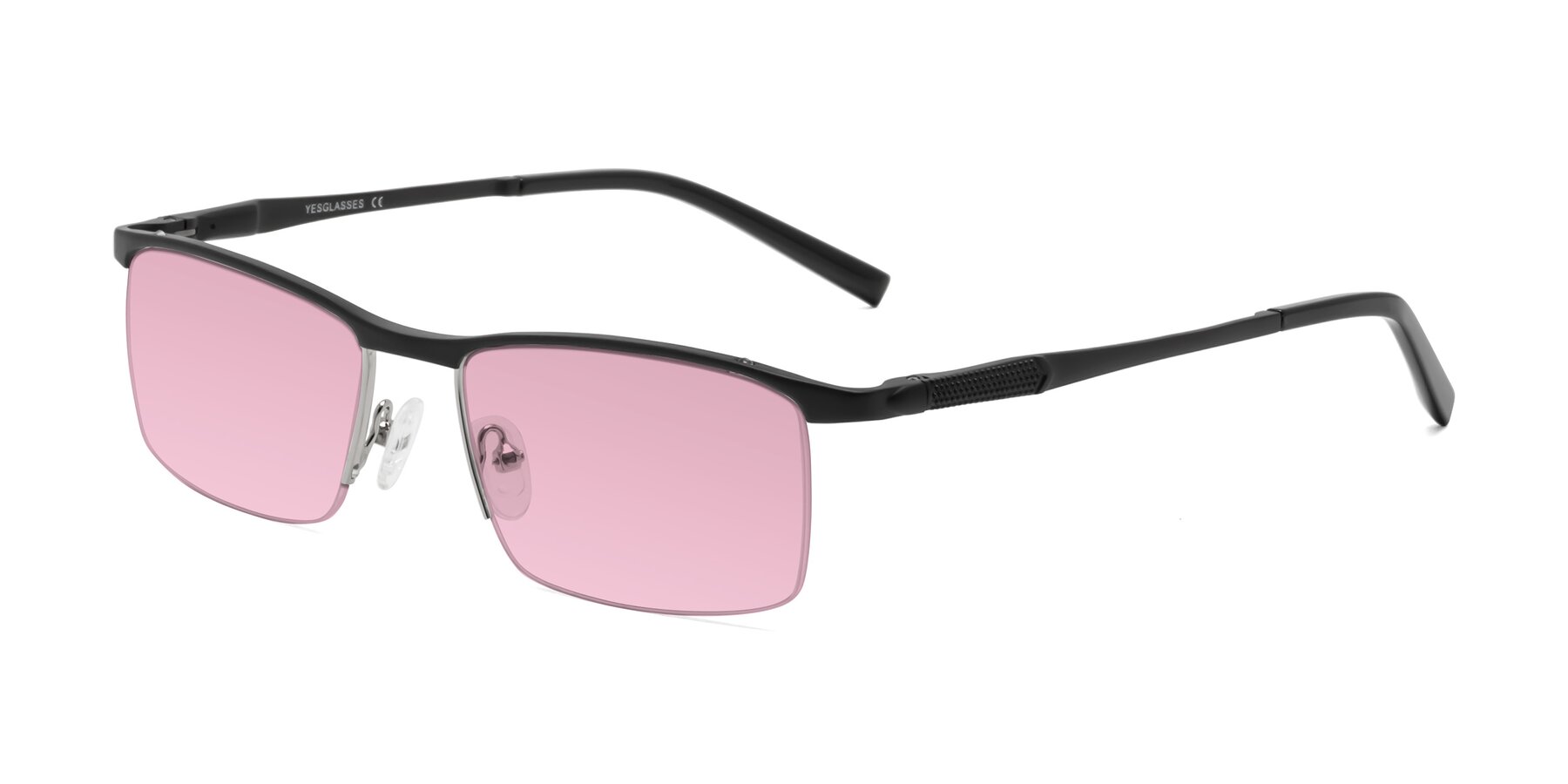 Angle of CX6303 in Black with Light Wine Tinted Lenses