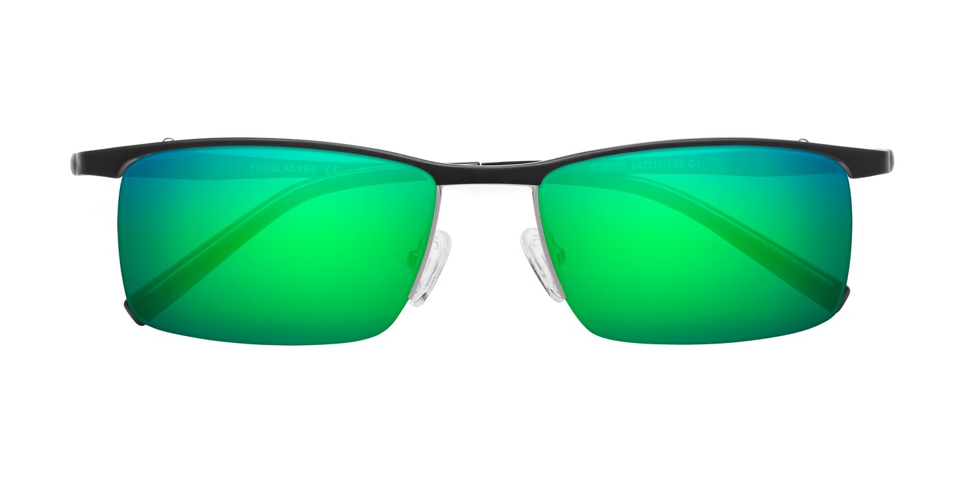 CX6303 - Black Flash Mirrored Sunglasses