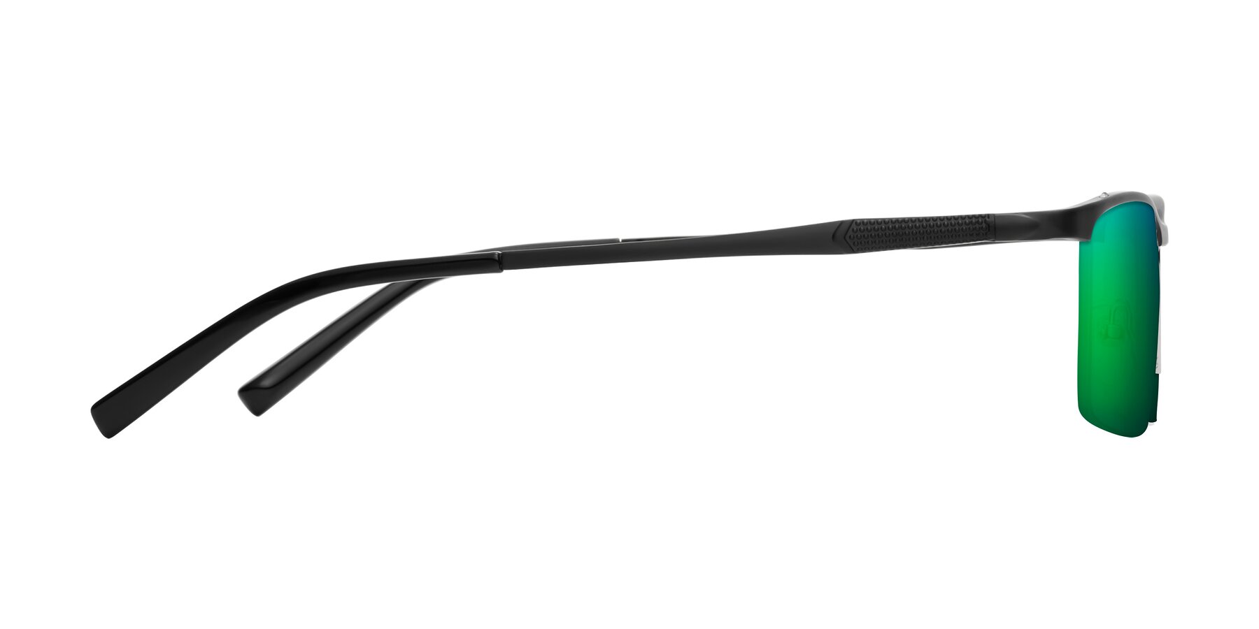 Side of CX6303 in Black with Green Mirrored Lenses