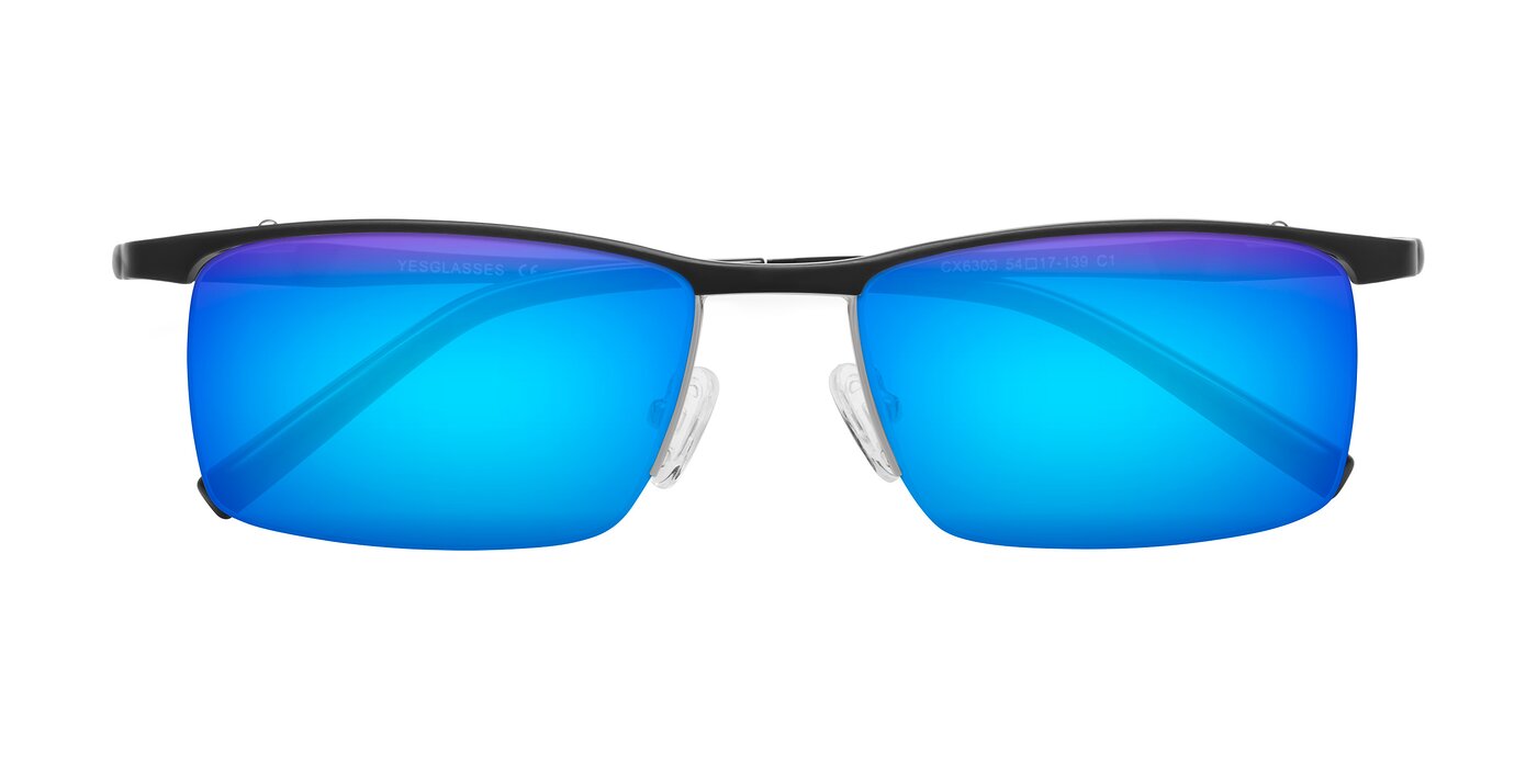 CX6303 - Black Flash Mirrored Sunglasses