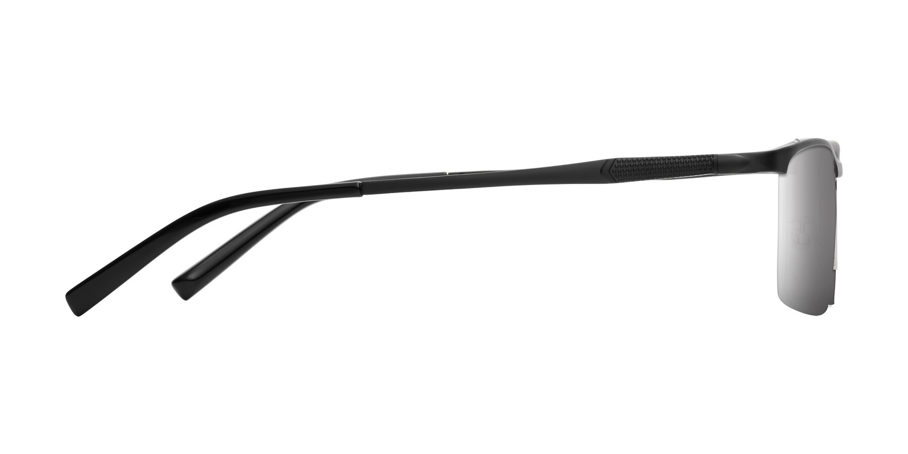 Side of CX6303 in Black with Silver Mirrored Lenses