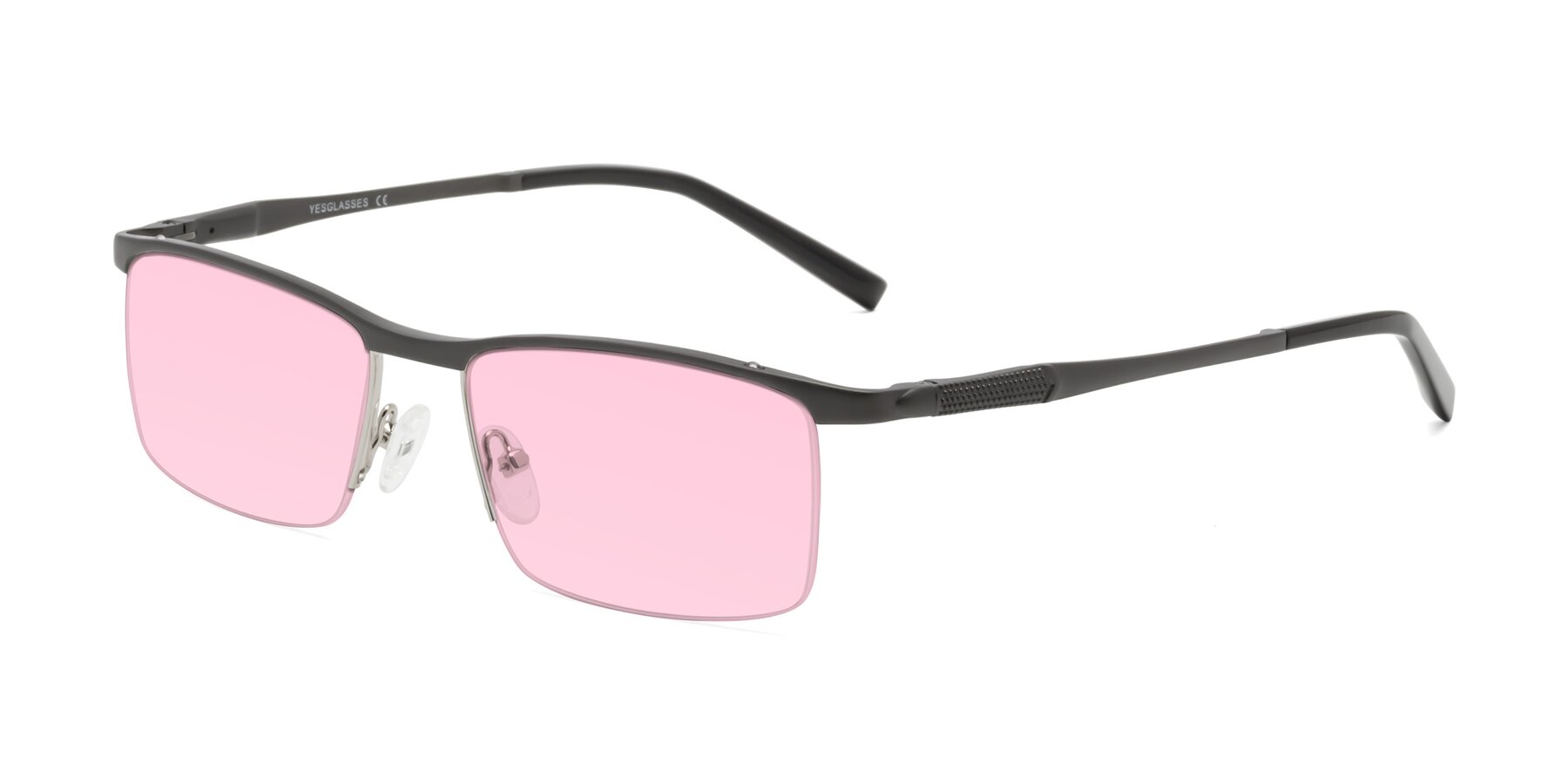 Angle of CX6303 in Gunmetal with Light Pink Tinted Lenses