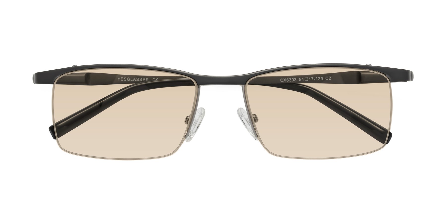 Folded Front of CX6303 in Gunmetal with Light Brown Tinted Lenses