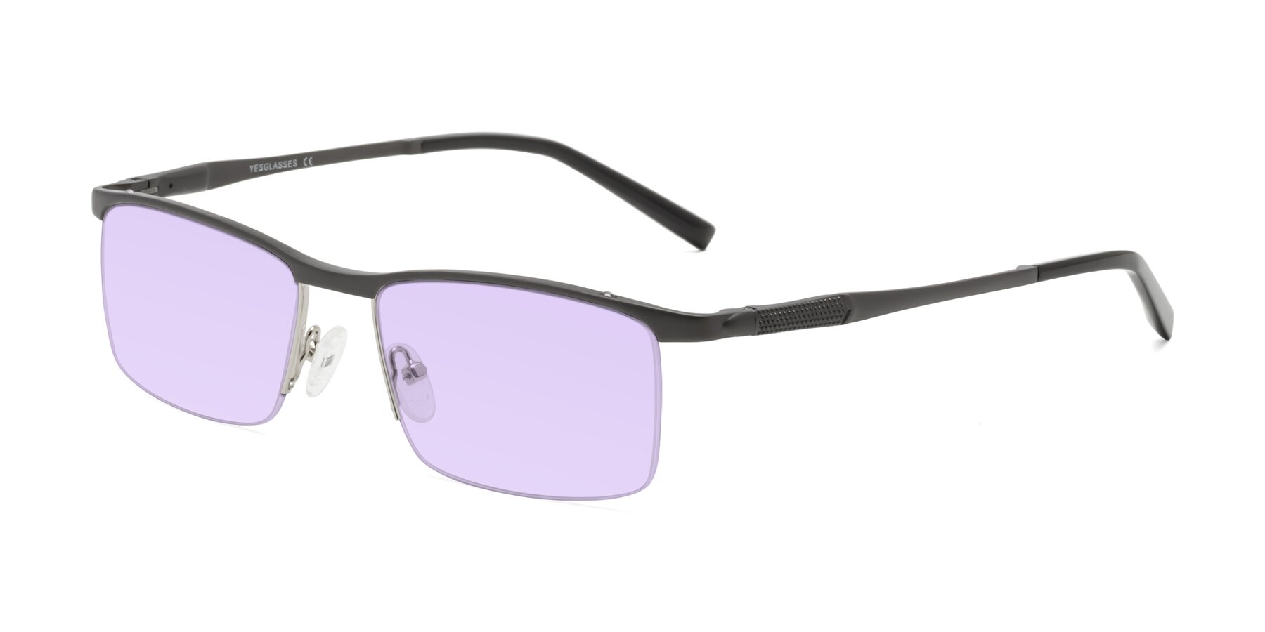 Angle of CX6303 in Gunmetal with Light Purple Tinted Lenses