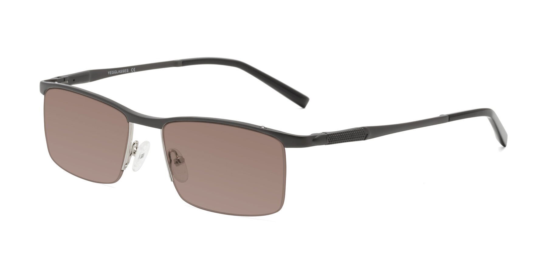 Angle of CX6303 in Gunmetal with Medium Brown Tinted Lenses