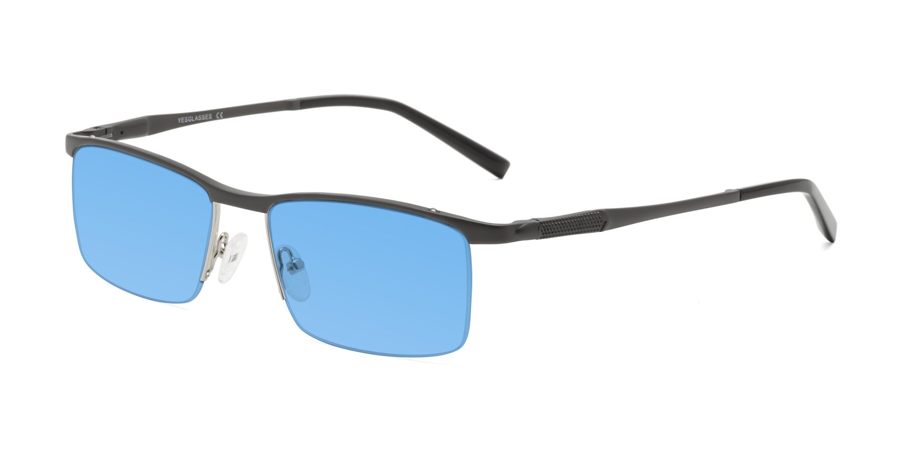 Angle of CX6303 in Gunmetal with Medium Blue Tinted Lenses