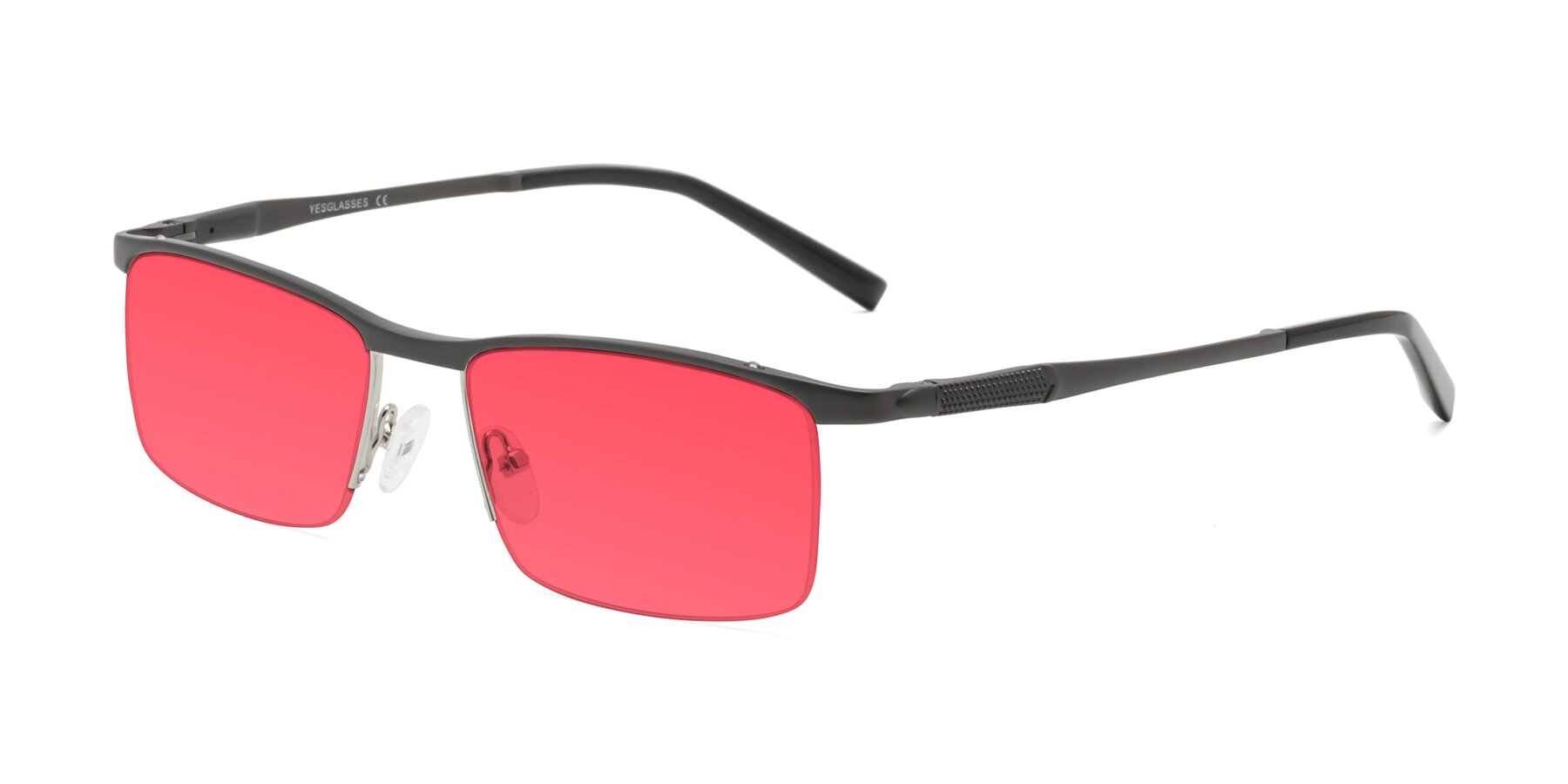 Angle of CX6303 in Gunmetal with Red Tinted Lenses