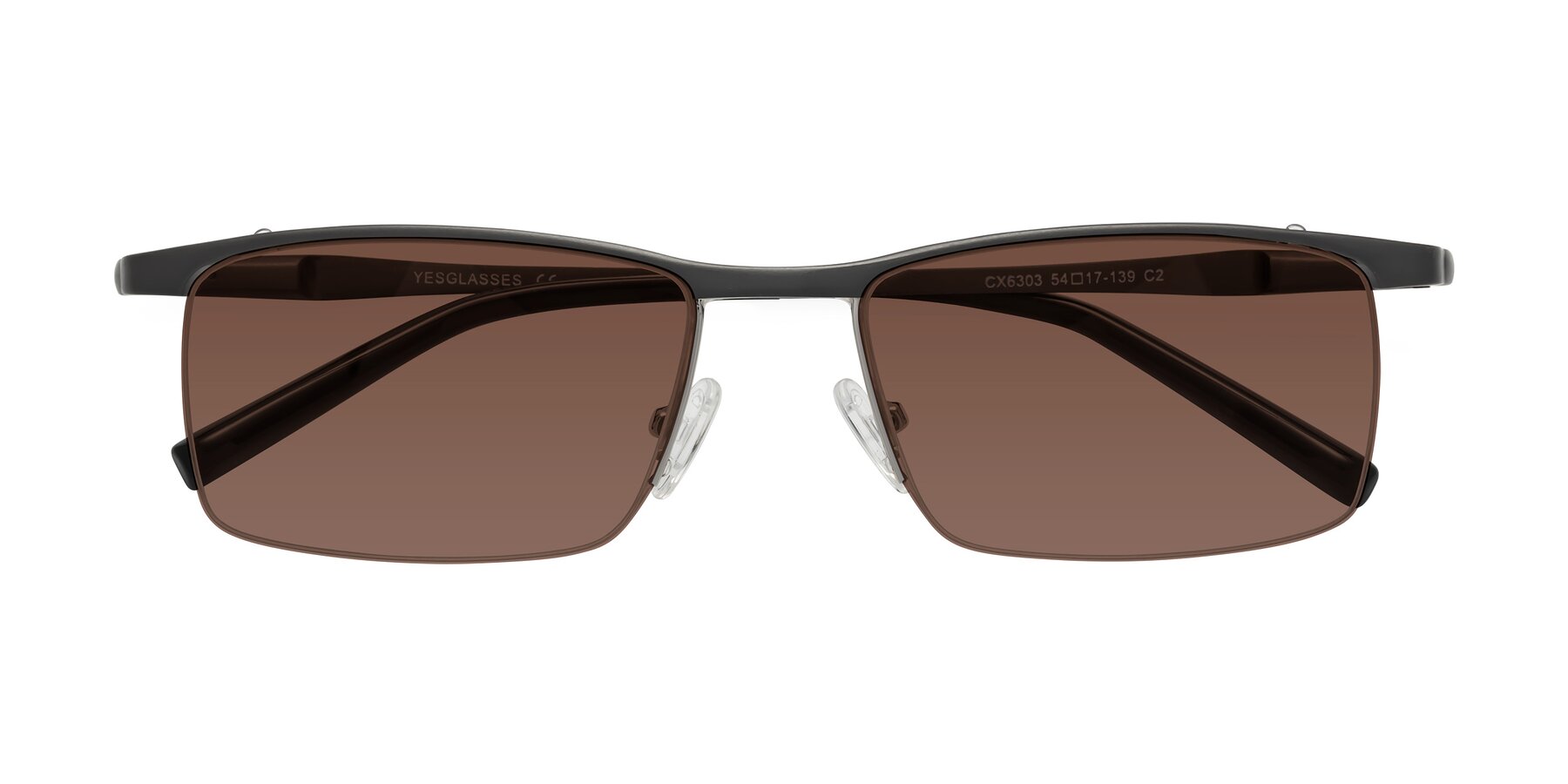 Folded Front of CX6303 in Gunmetal with Brown Tinted Lenses