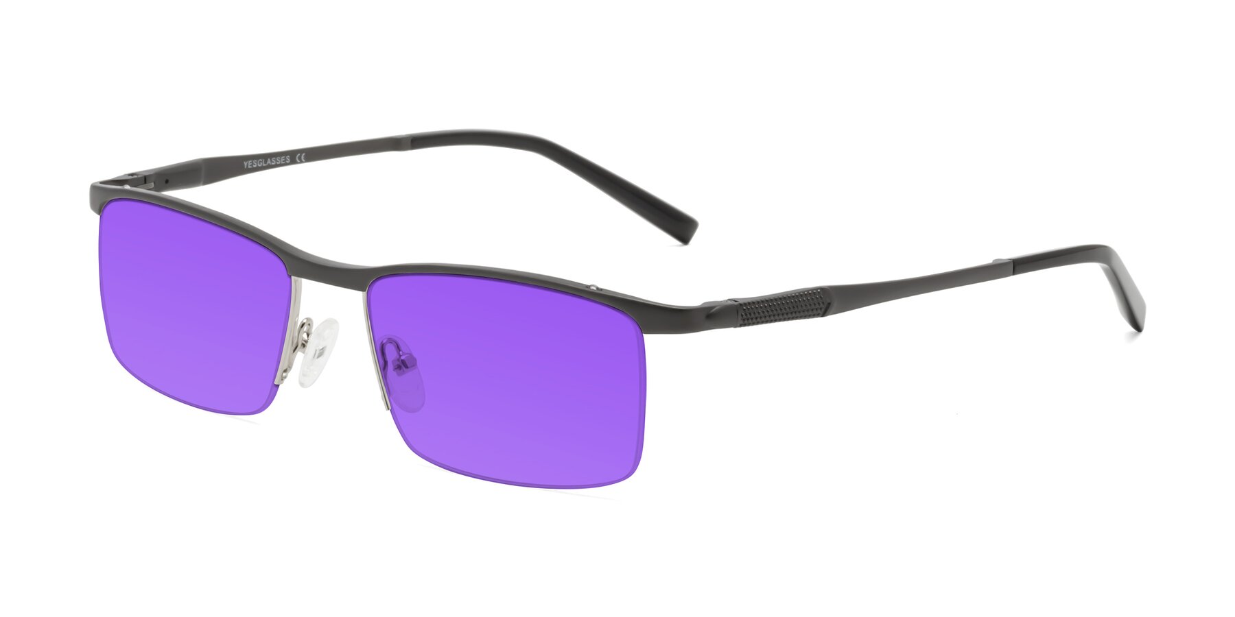 Angle of CX6303 in Gunmetal with Purple Tinted Lenses