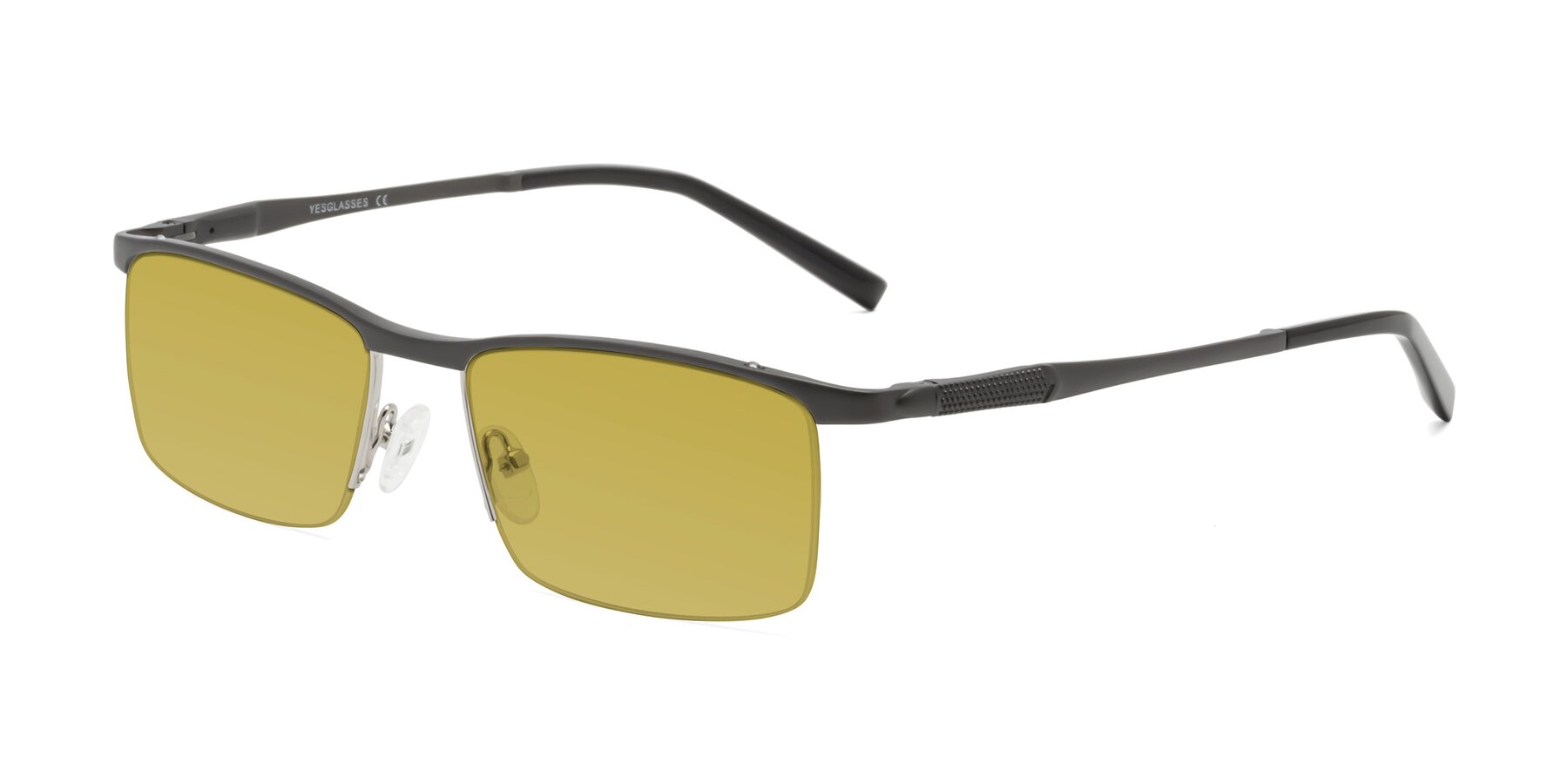 Angle of CX6303 in Gunmetal with Champagne Tinted Lenses