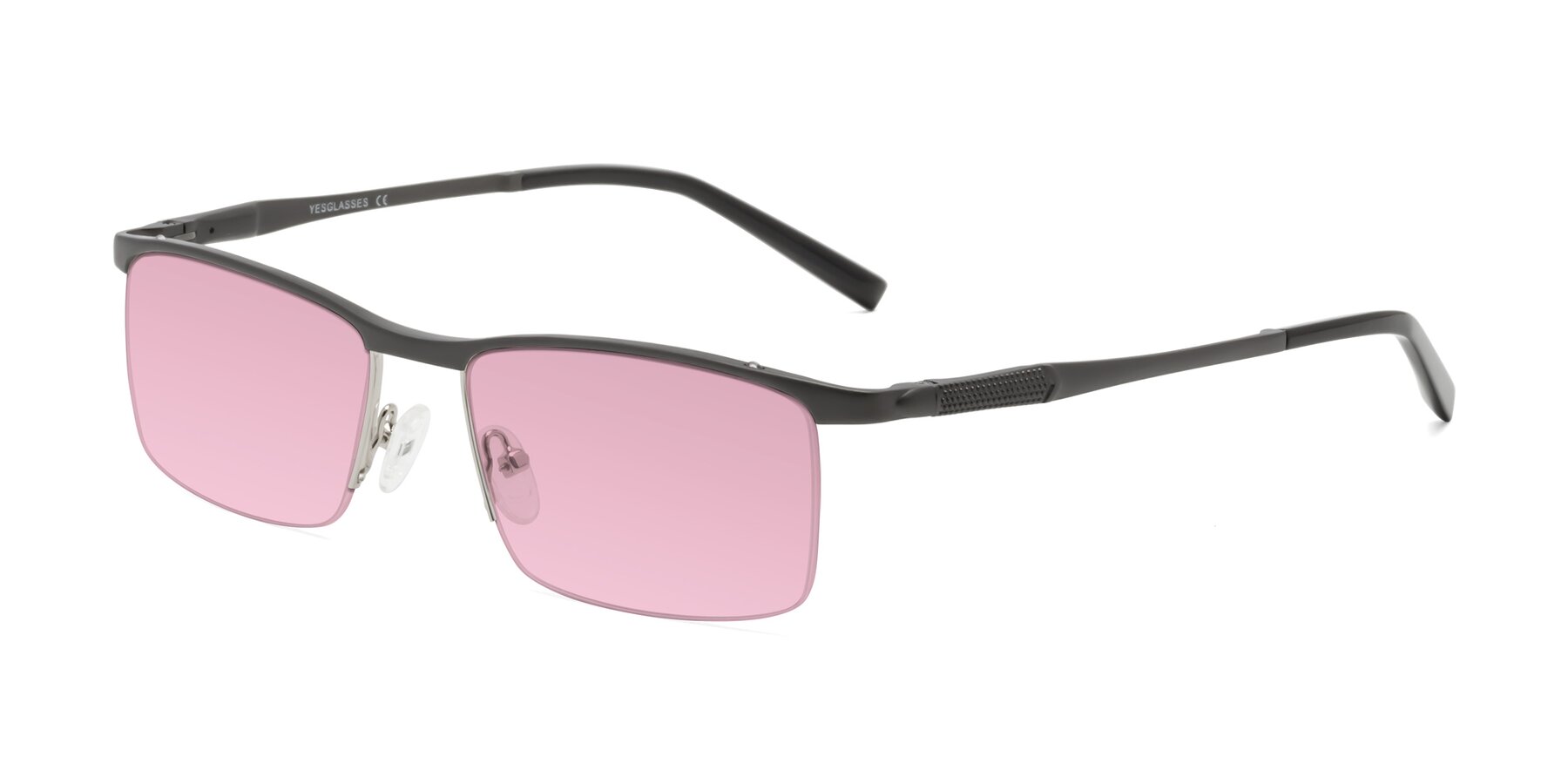 Angle of CX6303 in Gunmetal with Light Wine Tinted Lenses