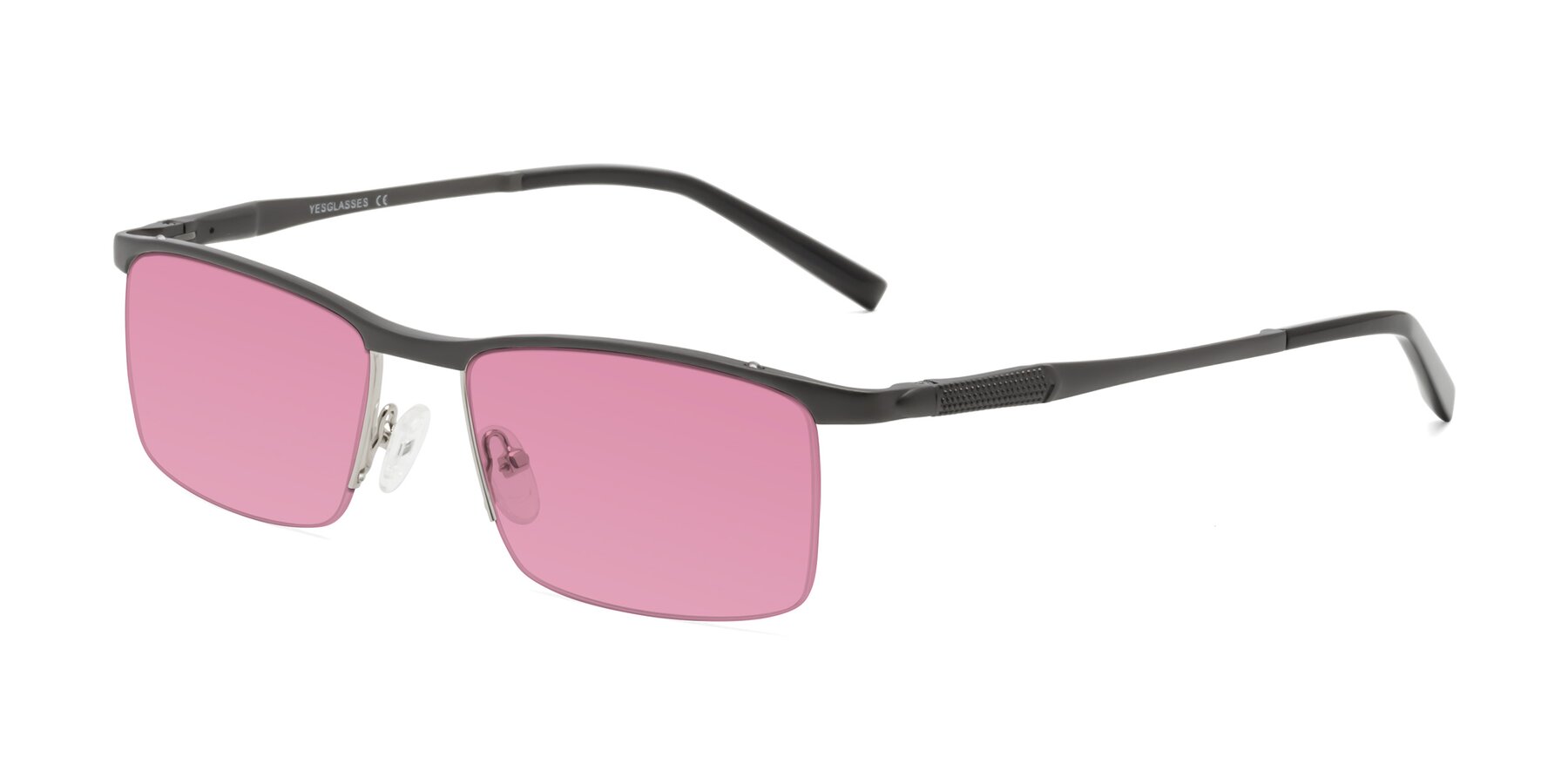 Angle of CX6303 in Gunmetal with Medium Wine Tinted Lenses