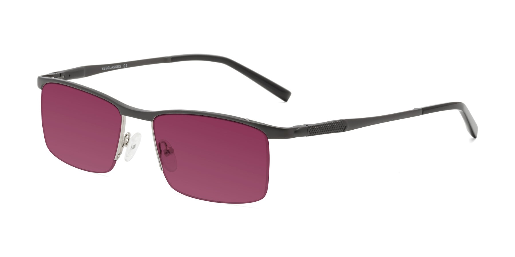 Angle of CX6303 in Gunmetal with Wine Tinted Lenses