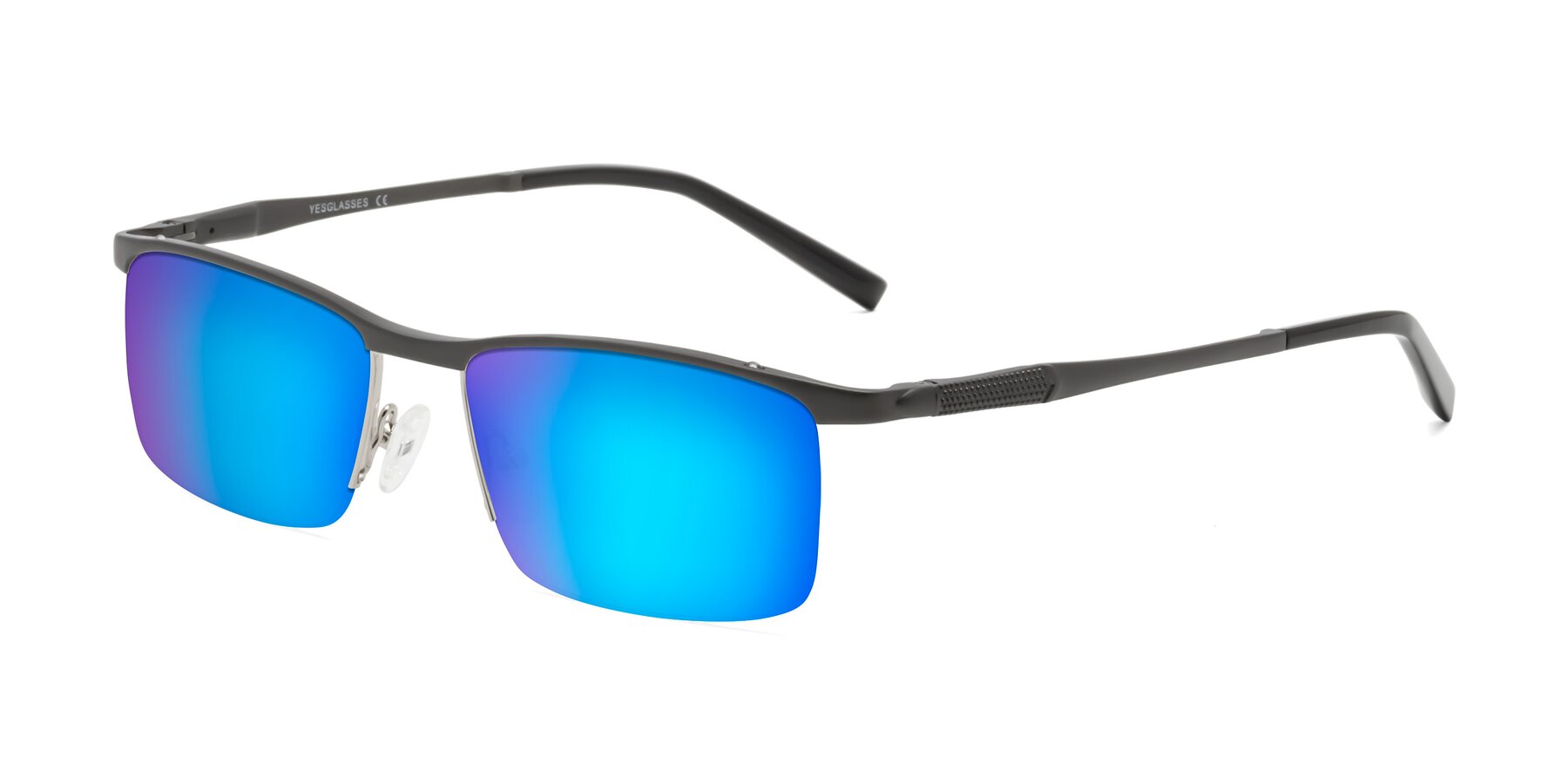 Angle of CX6303 in Gunmetal with Blue Mirrored Lenses