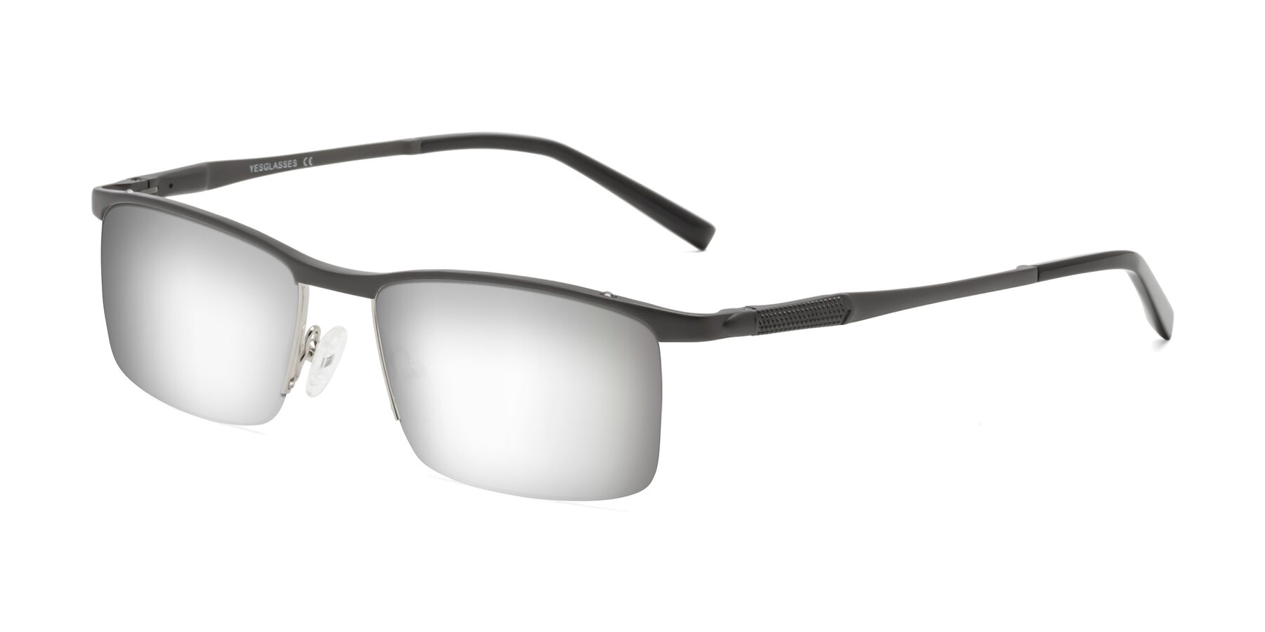 Angle of CX6303 in Gunmetal with Silver Mirrored Lenses