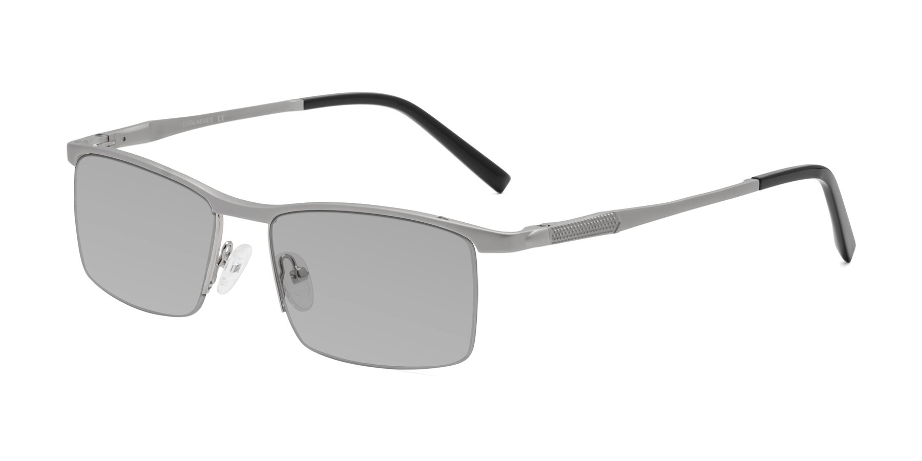 Angle of CX6303 in Silver with Light Gray Tinted Lenses
