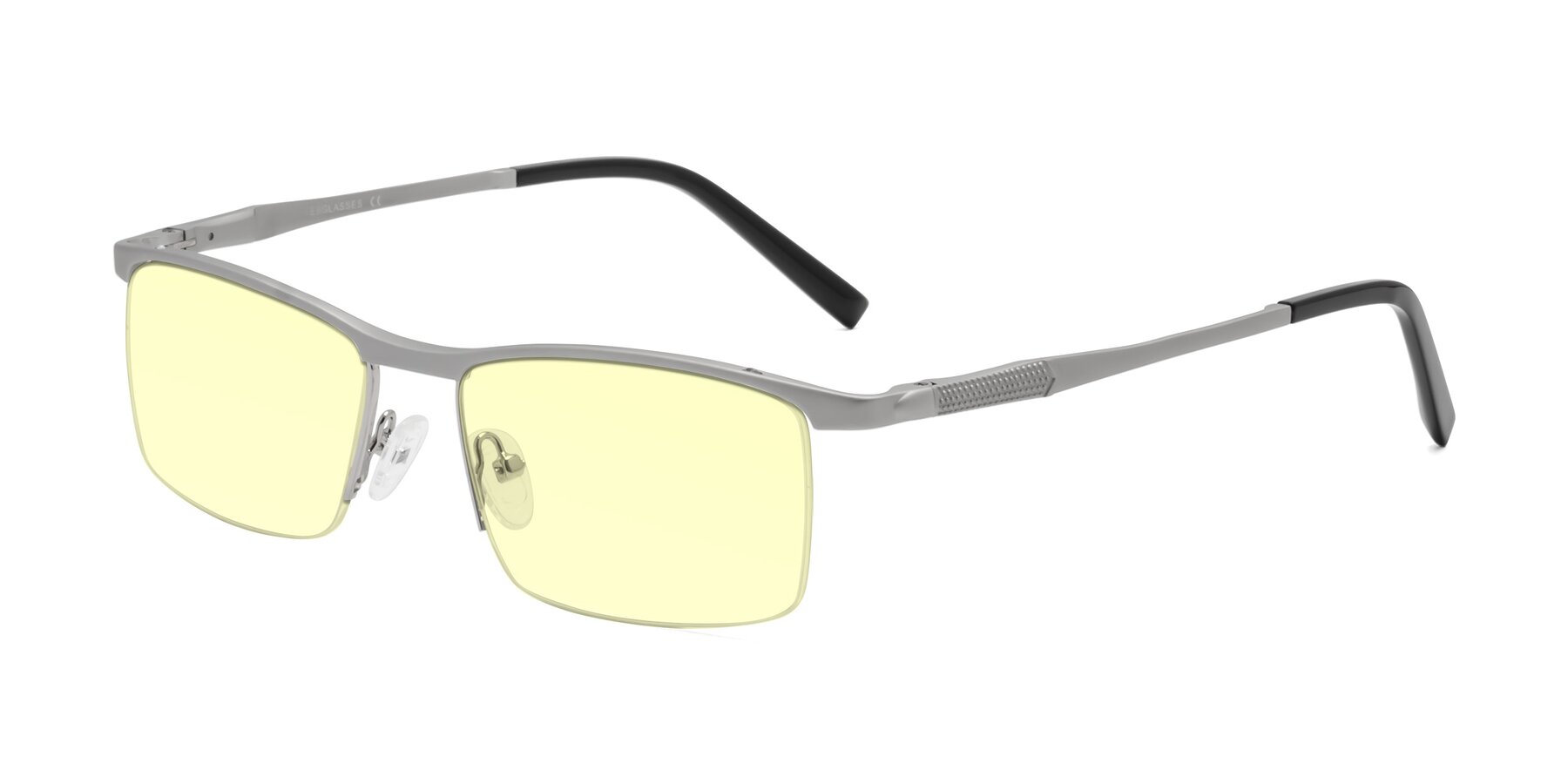 Angle of CX6303 in Silver with Light Yellow Tinted Lenses
