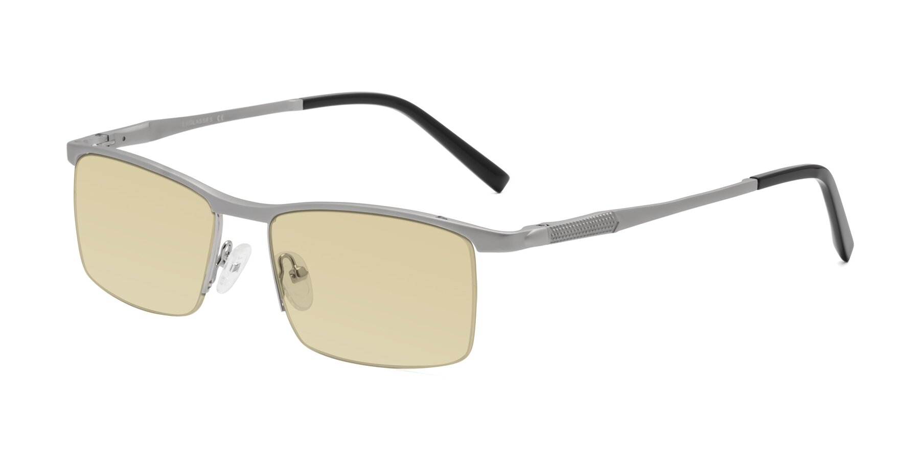 Angle of CX6303 in Silver with Light Champagne Tinted Lenses