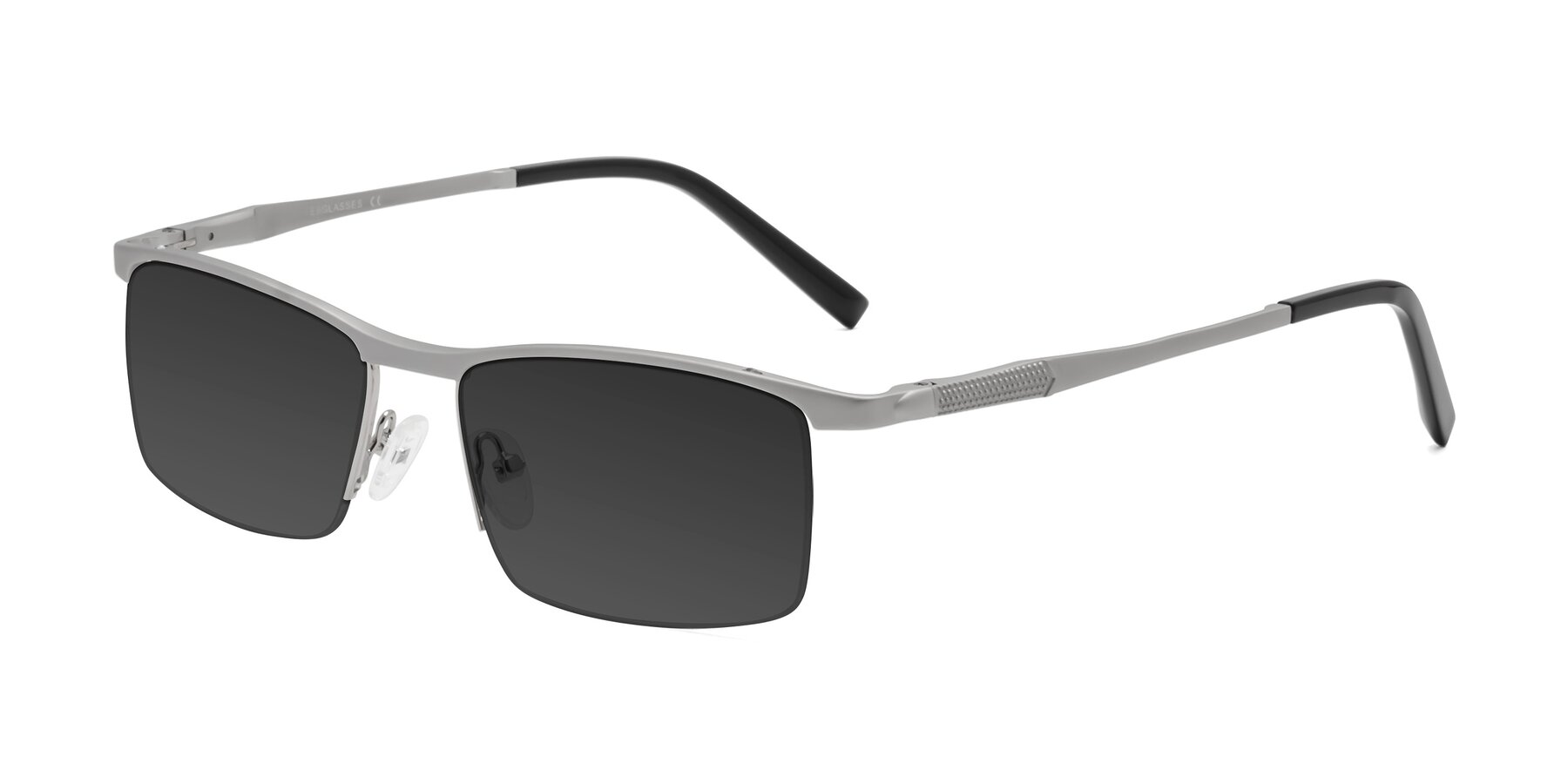 Angle of CX6303 in Silver with Gray Tinted Lenses
