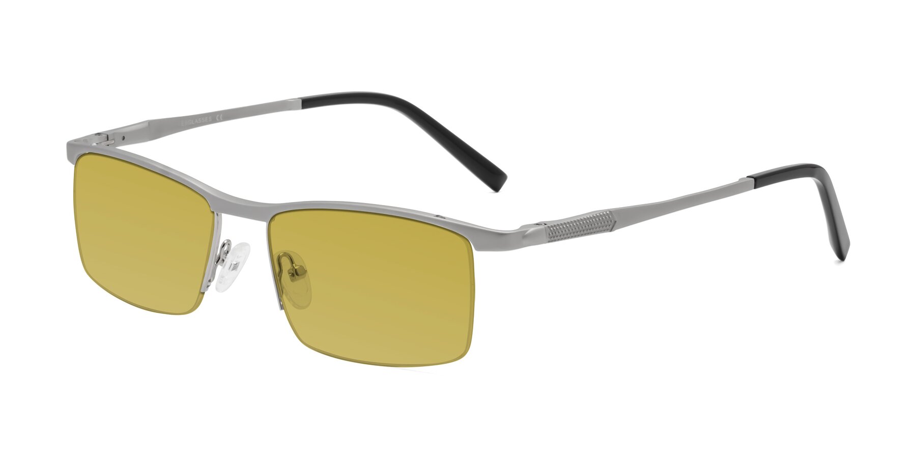 Angle of CX6303 in Silver with Champagne Tinted Lenses