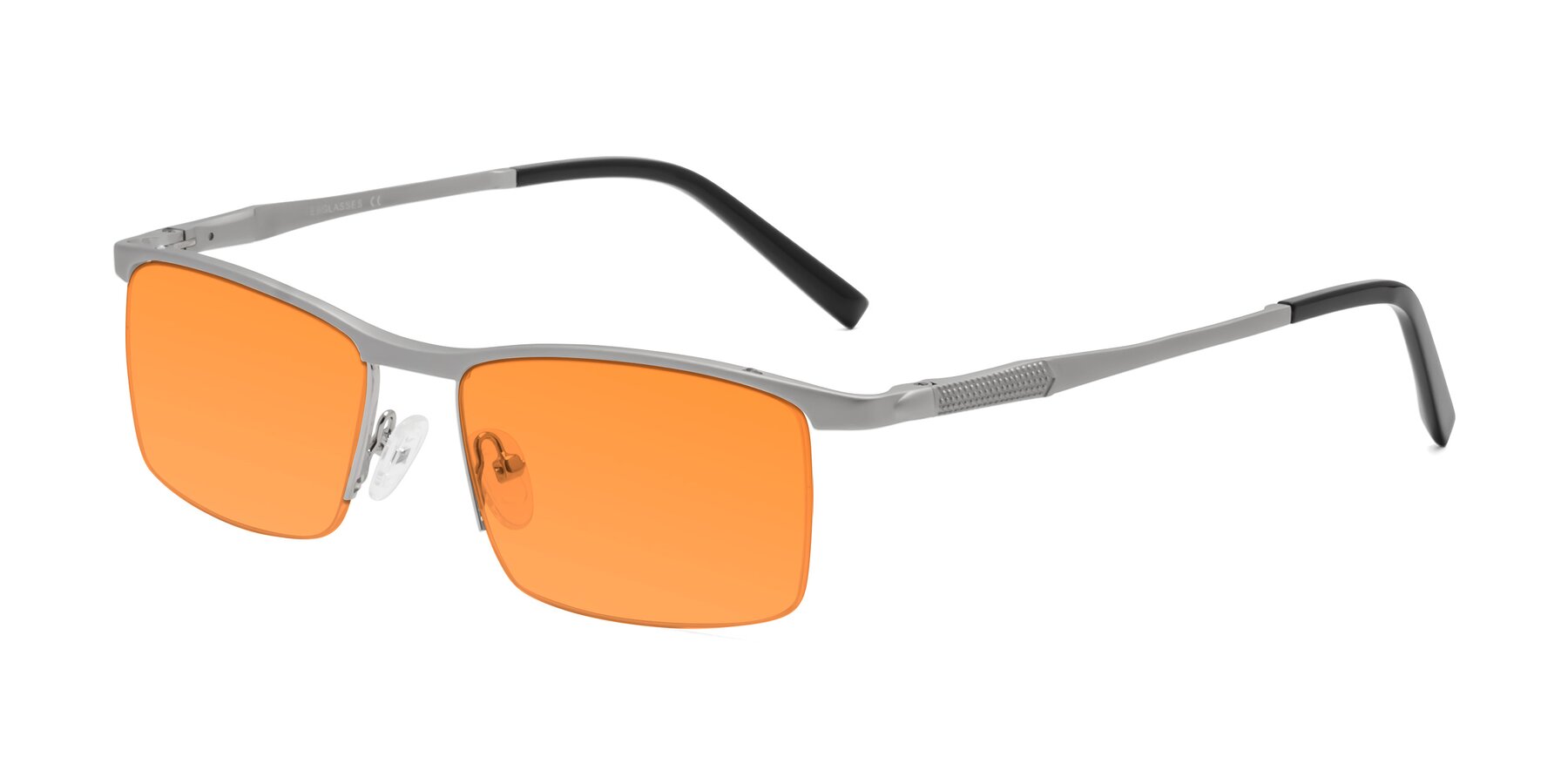 Angle of CX6303 in Silver with Orange Tinted Lenses