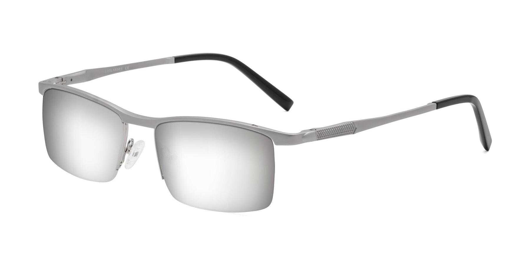 Angle of CX6303 in Silver with Silver Mirrored Lenses