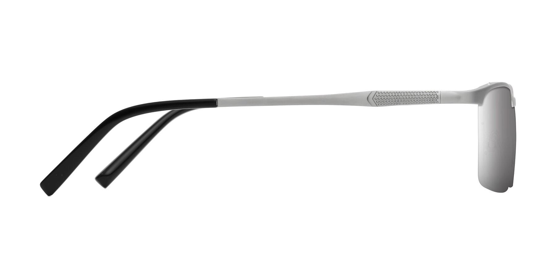 Side of CX6303 in Silver with Silver Mirrored Lenses