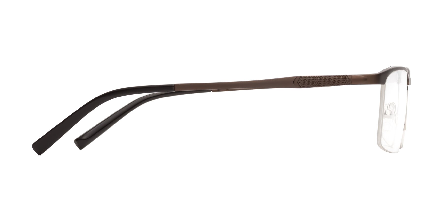 Side of CX6303 in Coffee with Clear Eyeglass Lenses