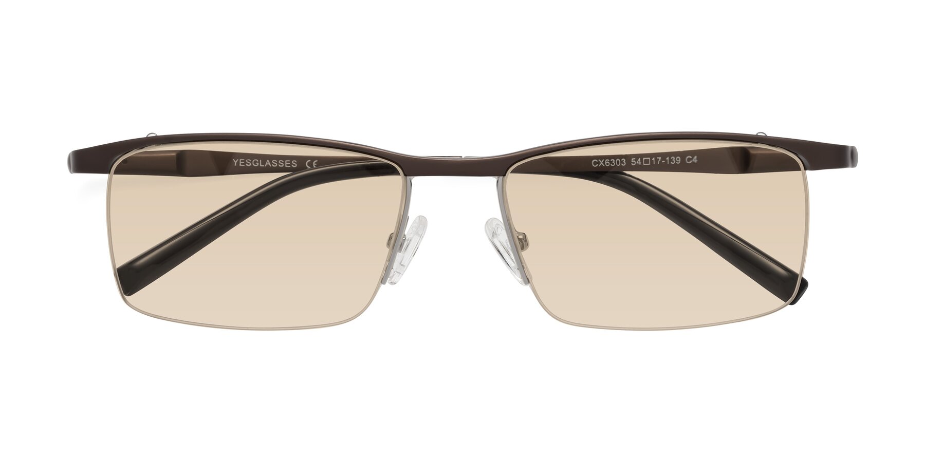 Folded Front of CX6303 in Coffee with Light Brown Tinted Lenses