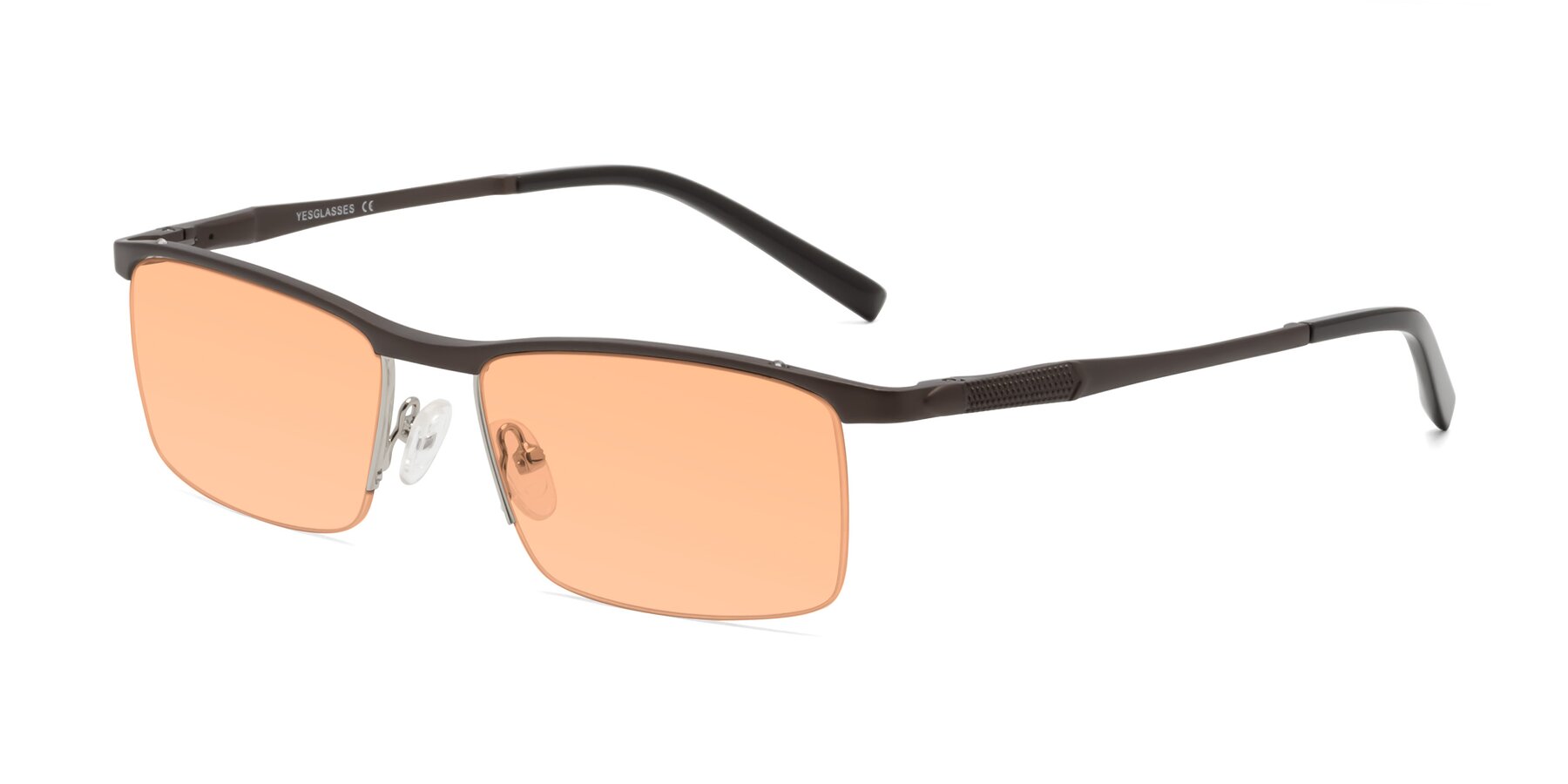 Angle of CX6303 in Coffee with Light Orange Tinted Lenses