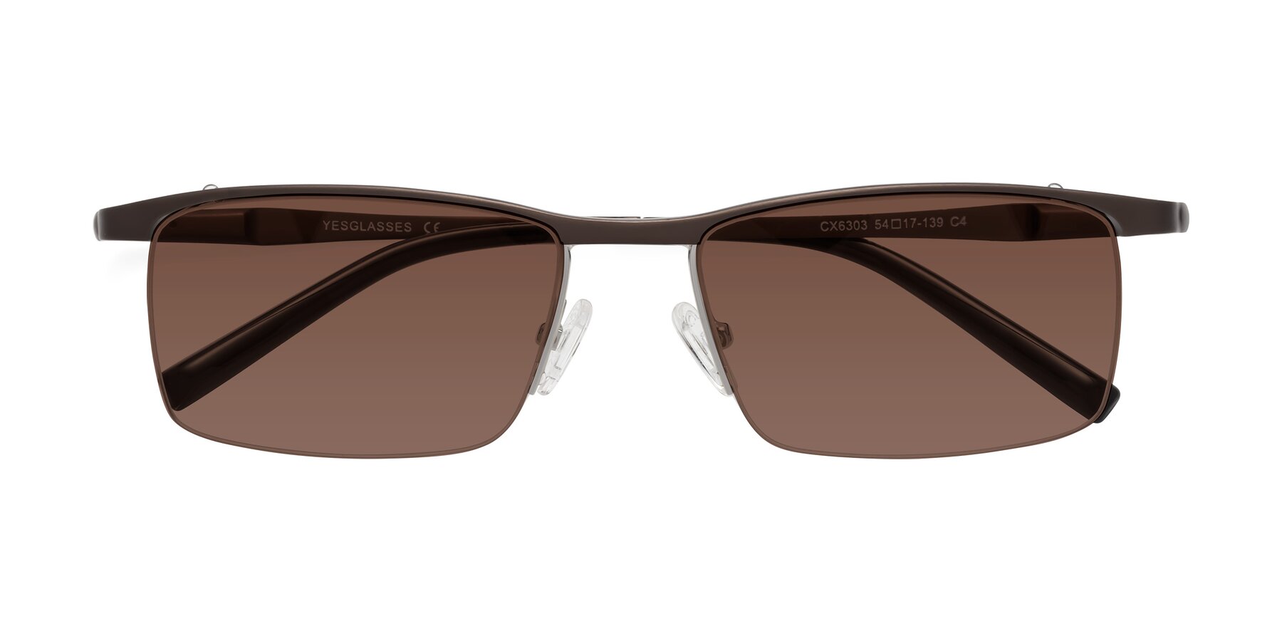 Folded Front of CX6303 in Coffee with Brown Tinted Lenses