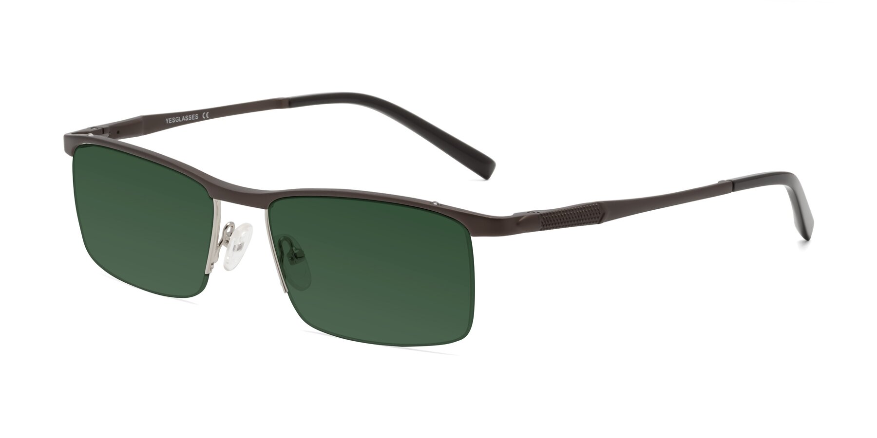 Angle of CX6303 in Coffee with Green Tinted Lenses