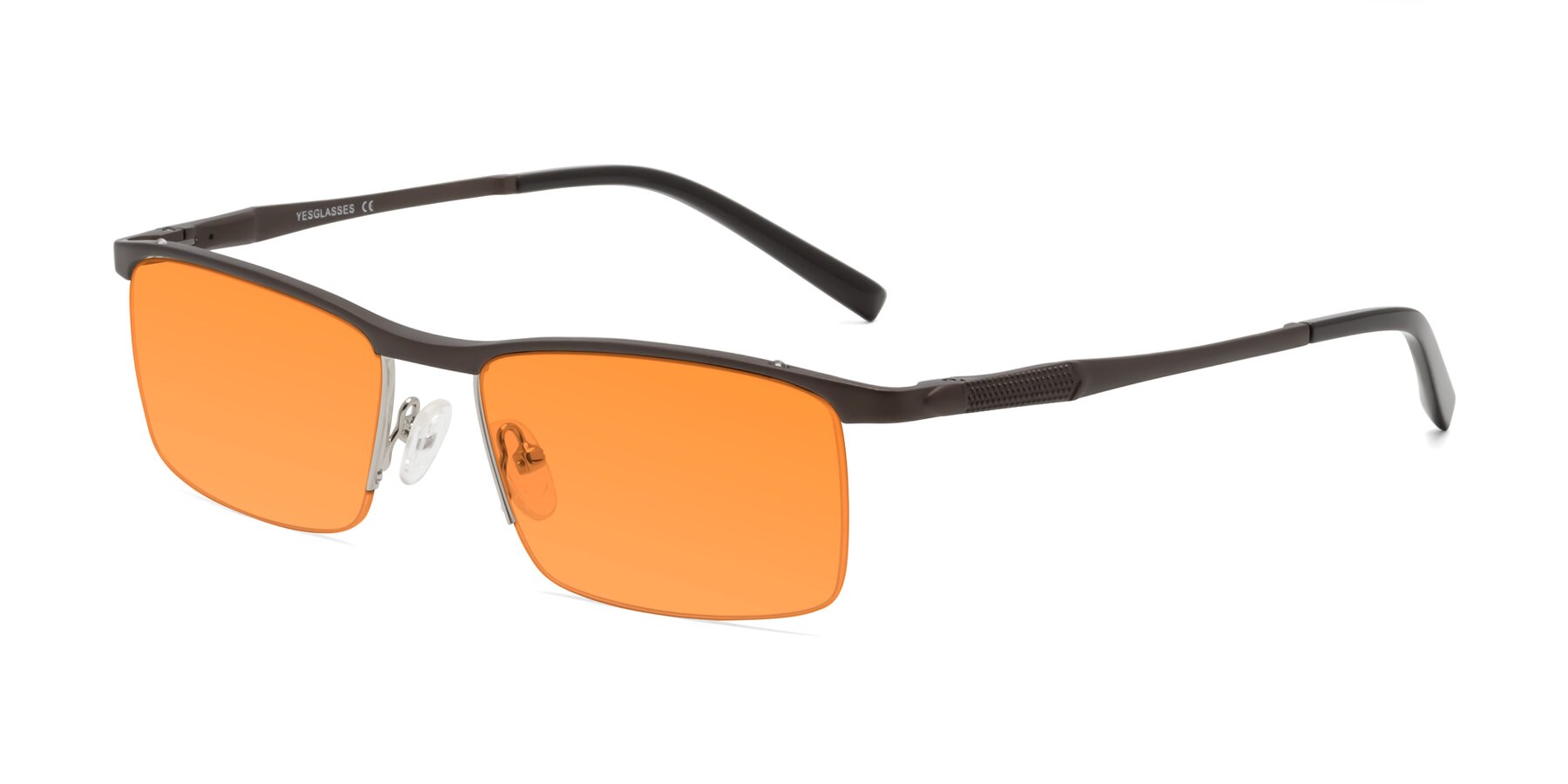 Angle of CX6303 in Coffee with Orange Tinted Lenses