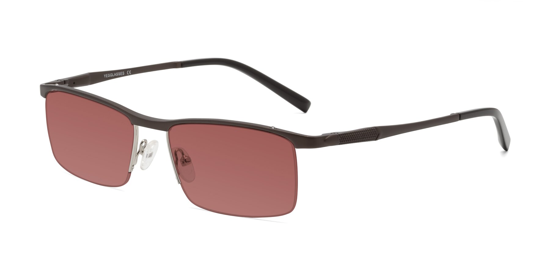 Angle of CX6303 in Coffee with Garnet Tinted Lenses
