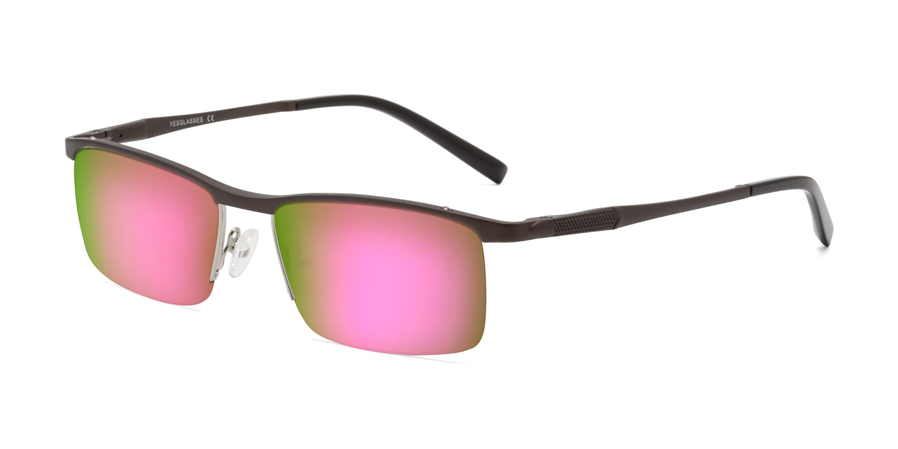 Angle of CX6303 in Coffee with Pink Mirrored Lenses