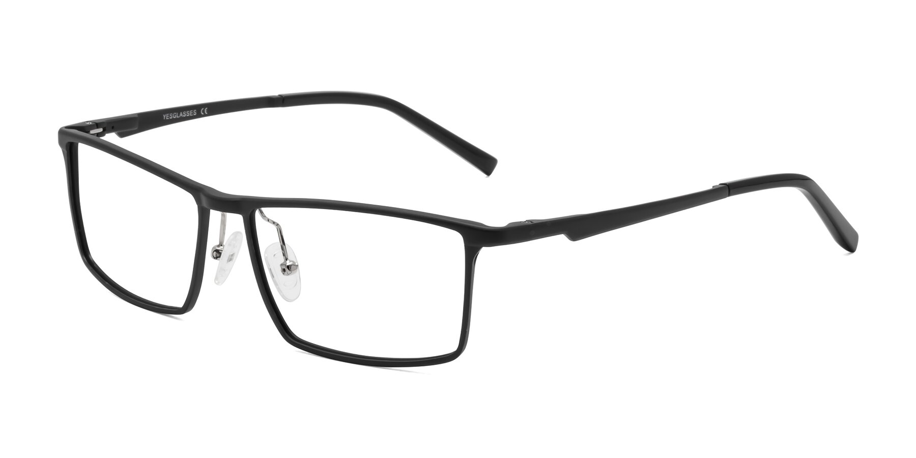 Angle of CX6330 in Black with Clear Reading Eyeglass Lenses