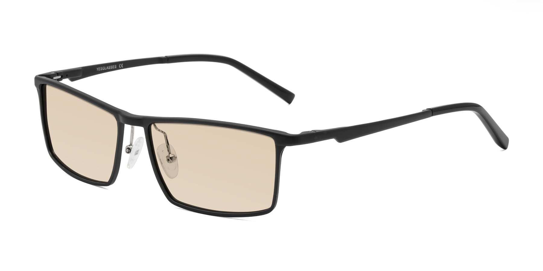 Angle of CX6330 in Black with Light Brown Tinted Lenses