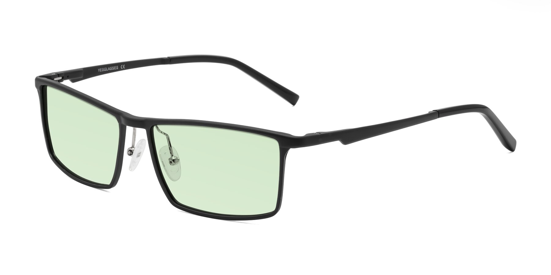 Angle of CX6330 in Black with Light Green Tinted Lenses