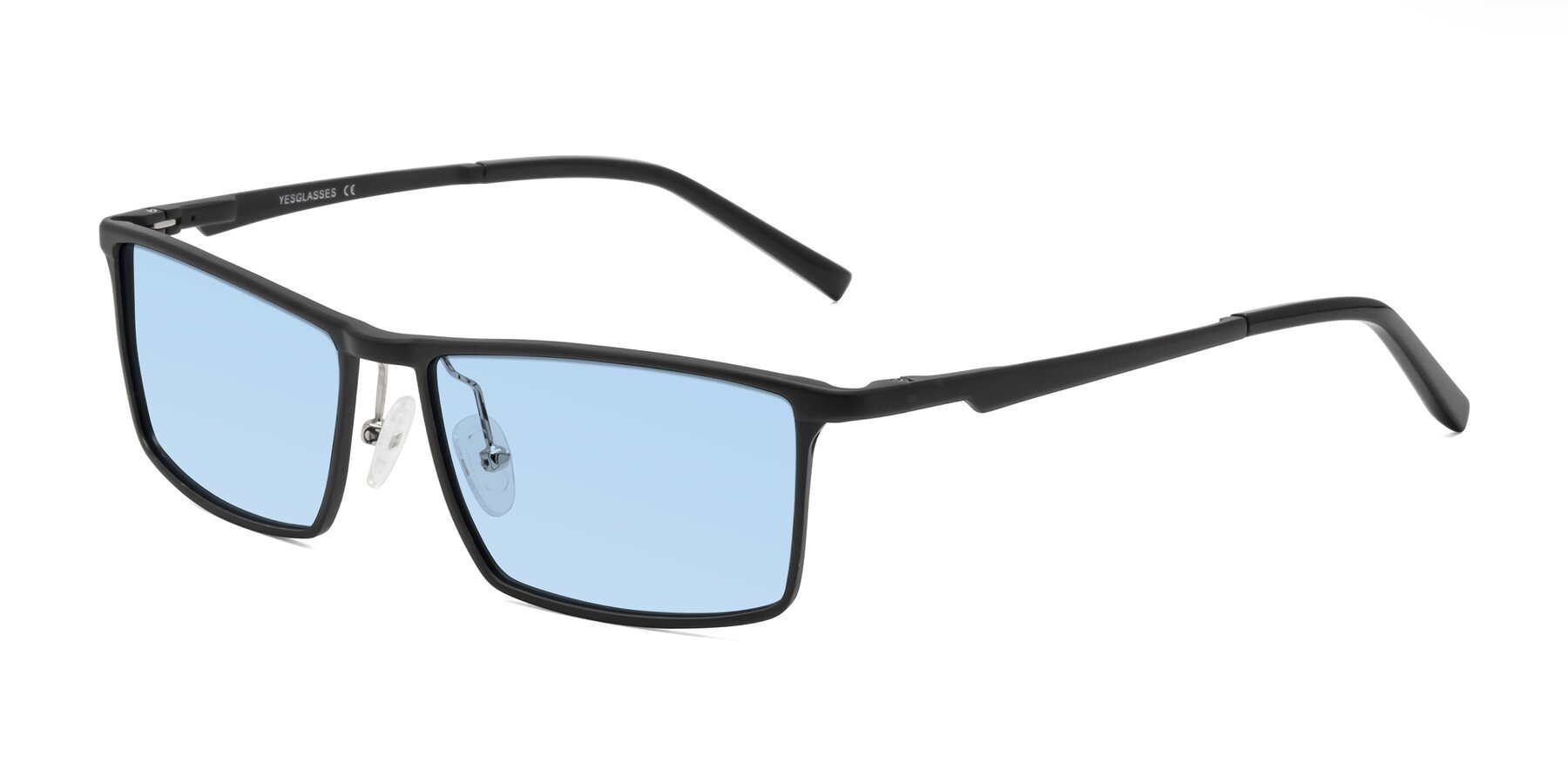 Angle of CX6330 in Black with Light Blue Tinted Lenses